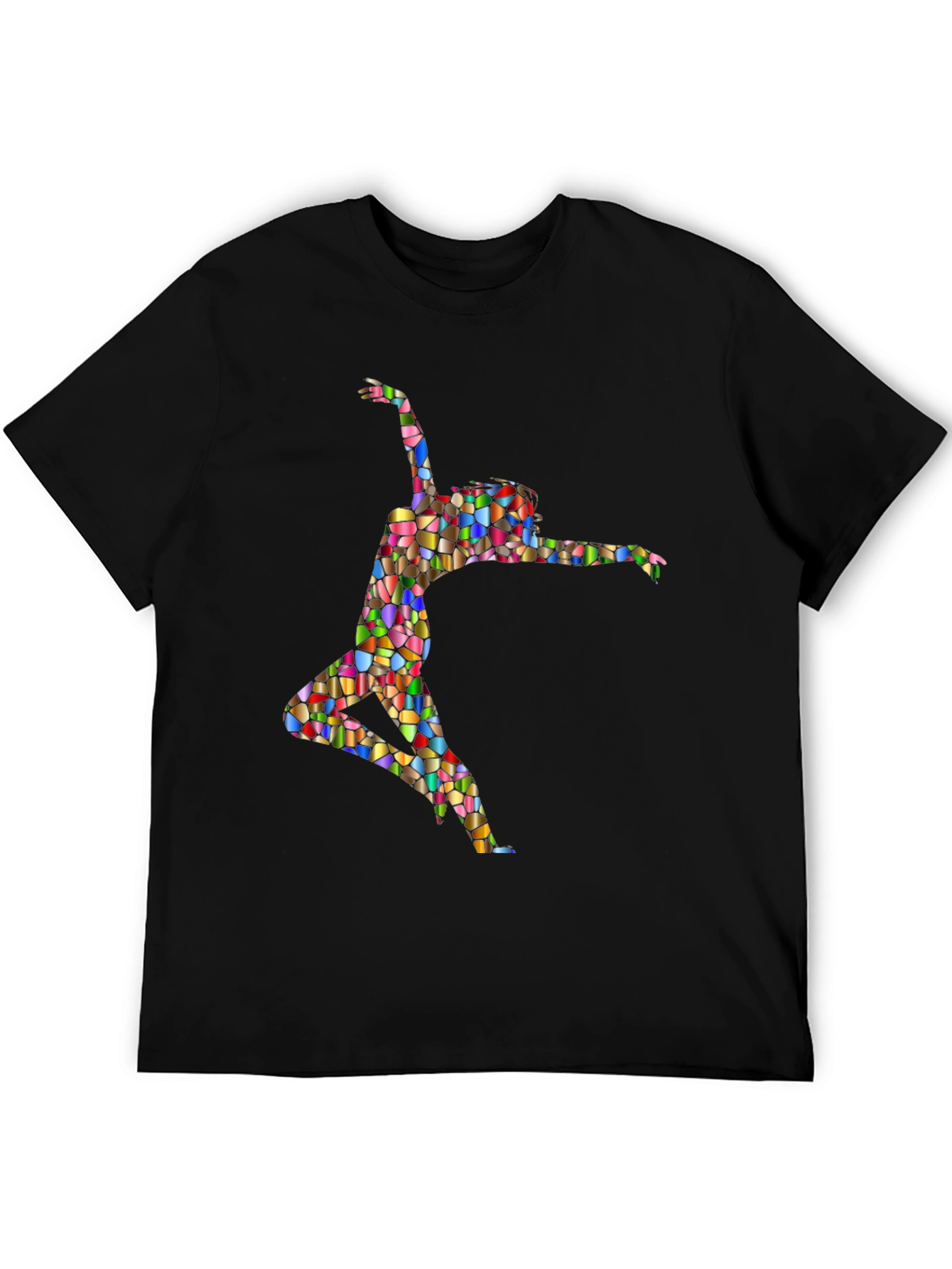 Stained Glass Dancer Graphic Black Tee