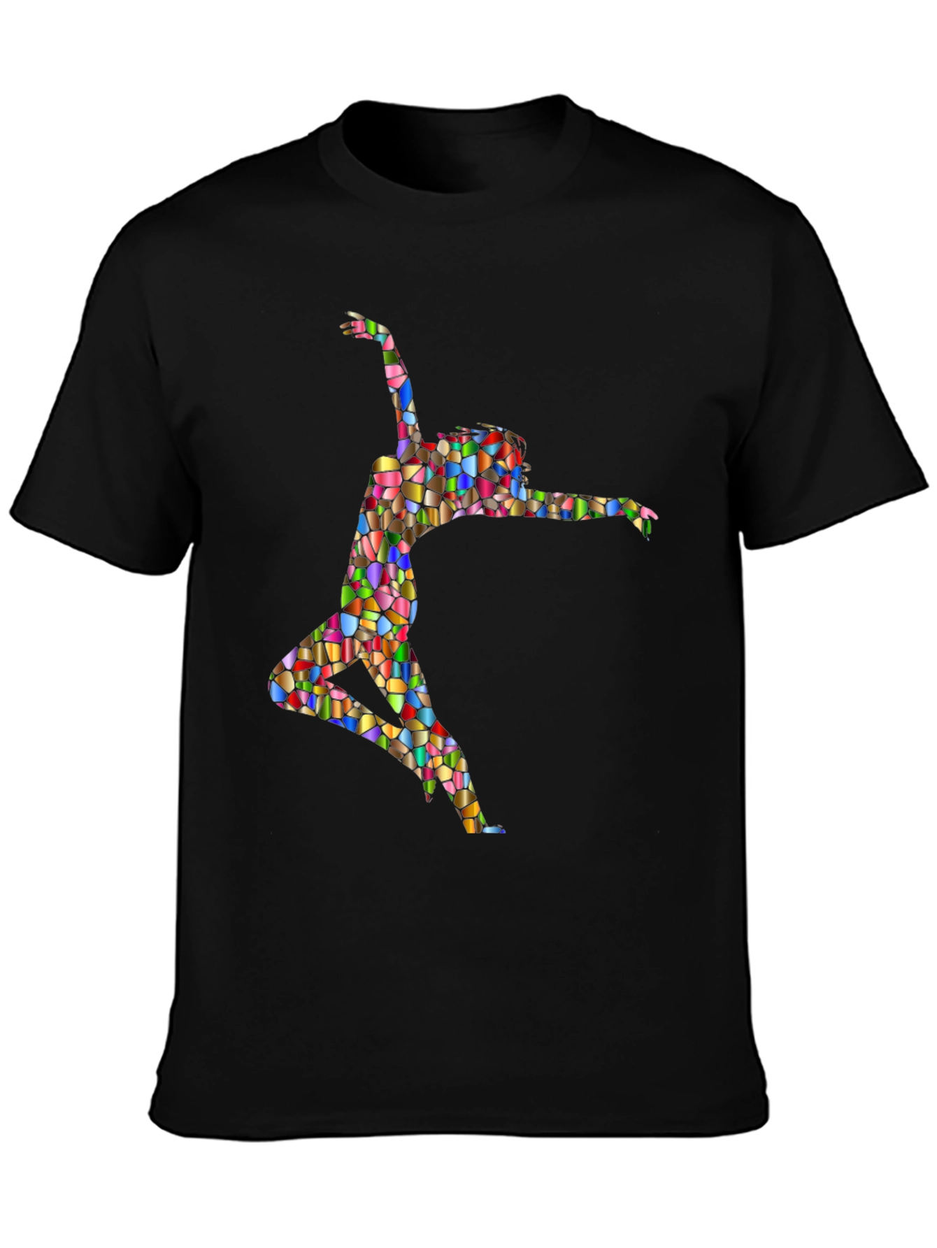 Stained Glass Dancer Graphic Black Tee