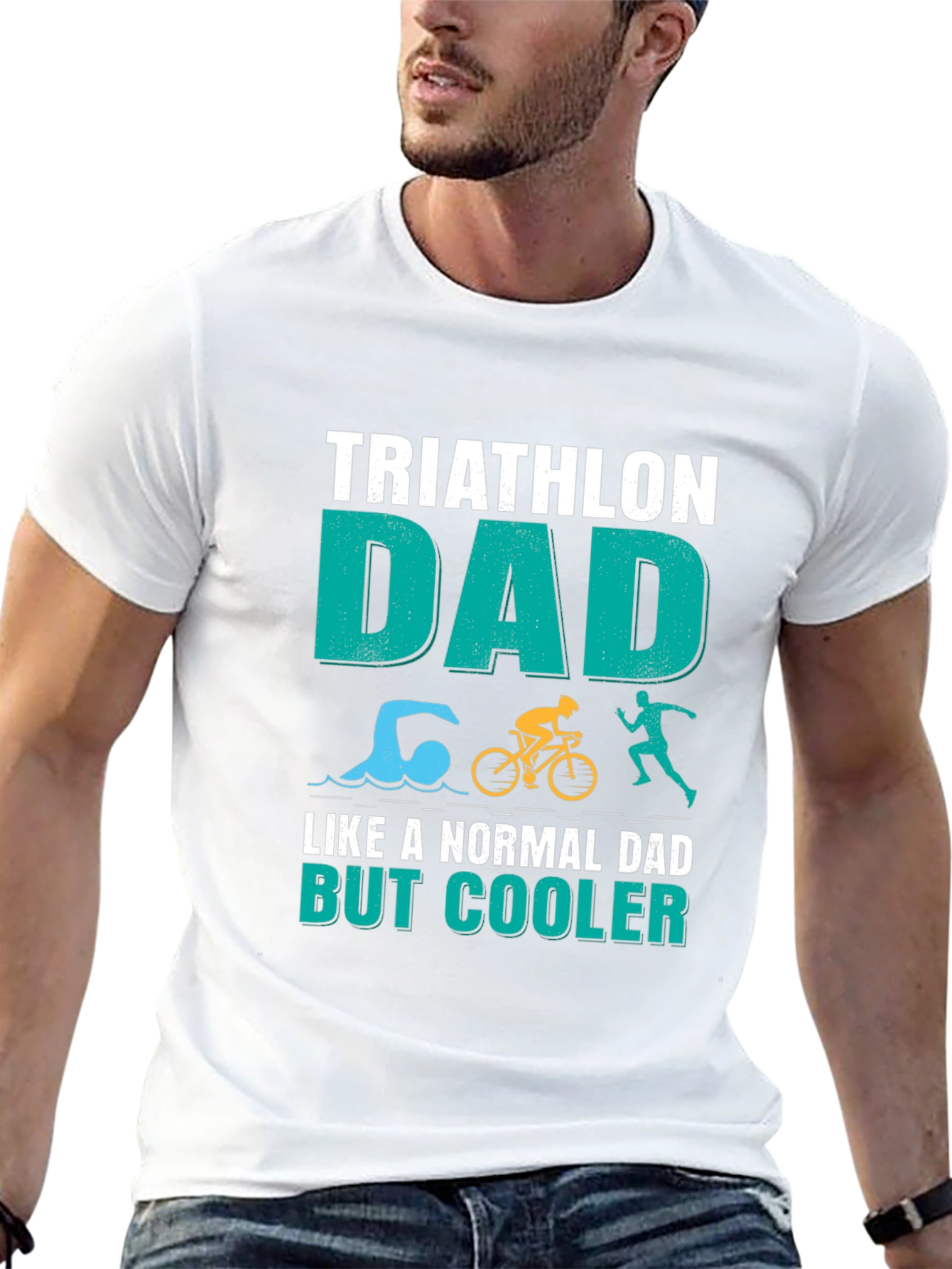 Triathlon Dad T-Shirt - Cooler Than Normal