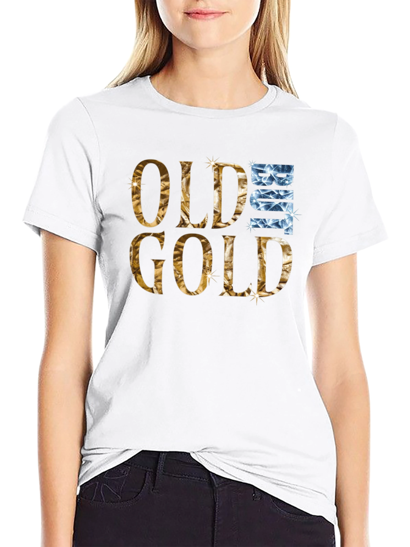 Old But Gold Graphic Tee - Black Cotton T-Shirt
