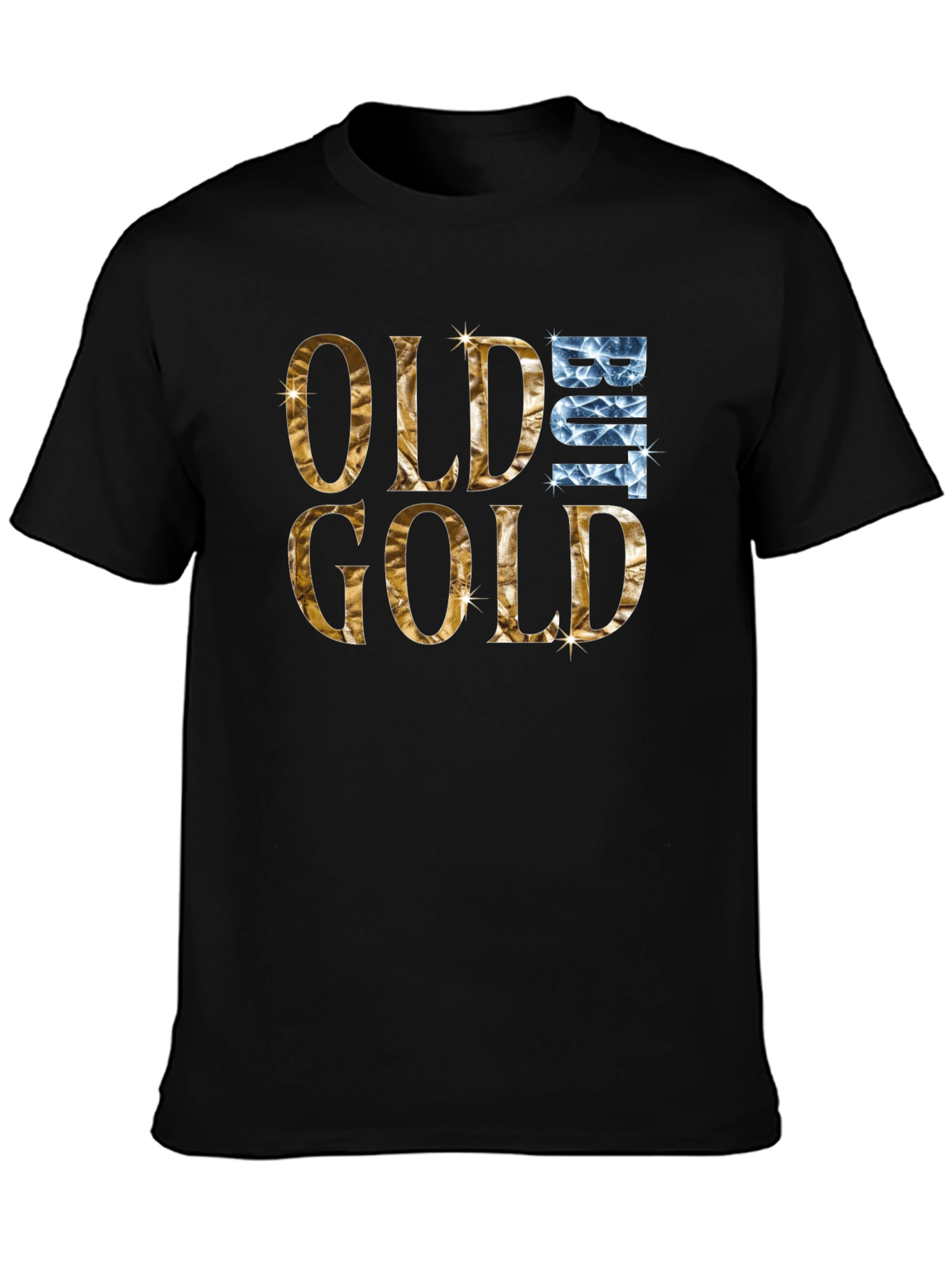Old But Gold Graphic Tee - Black Cotton T-Shirt