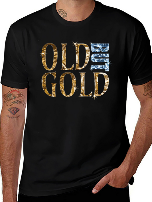 Old But Gold Graphic Tee - Black Cotton T-Shirt