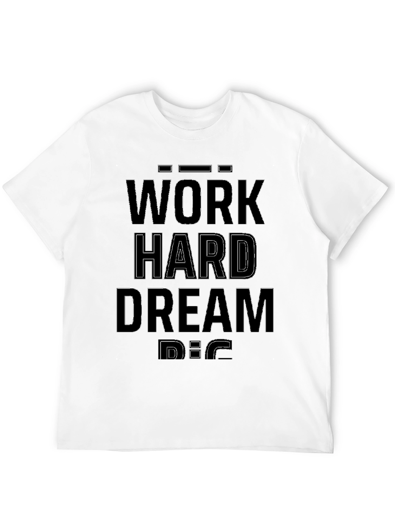 Work Hard Dream Big Black Graphic Tee