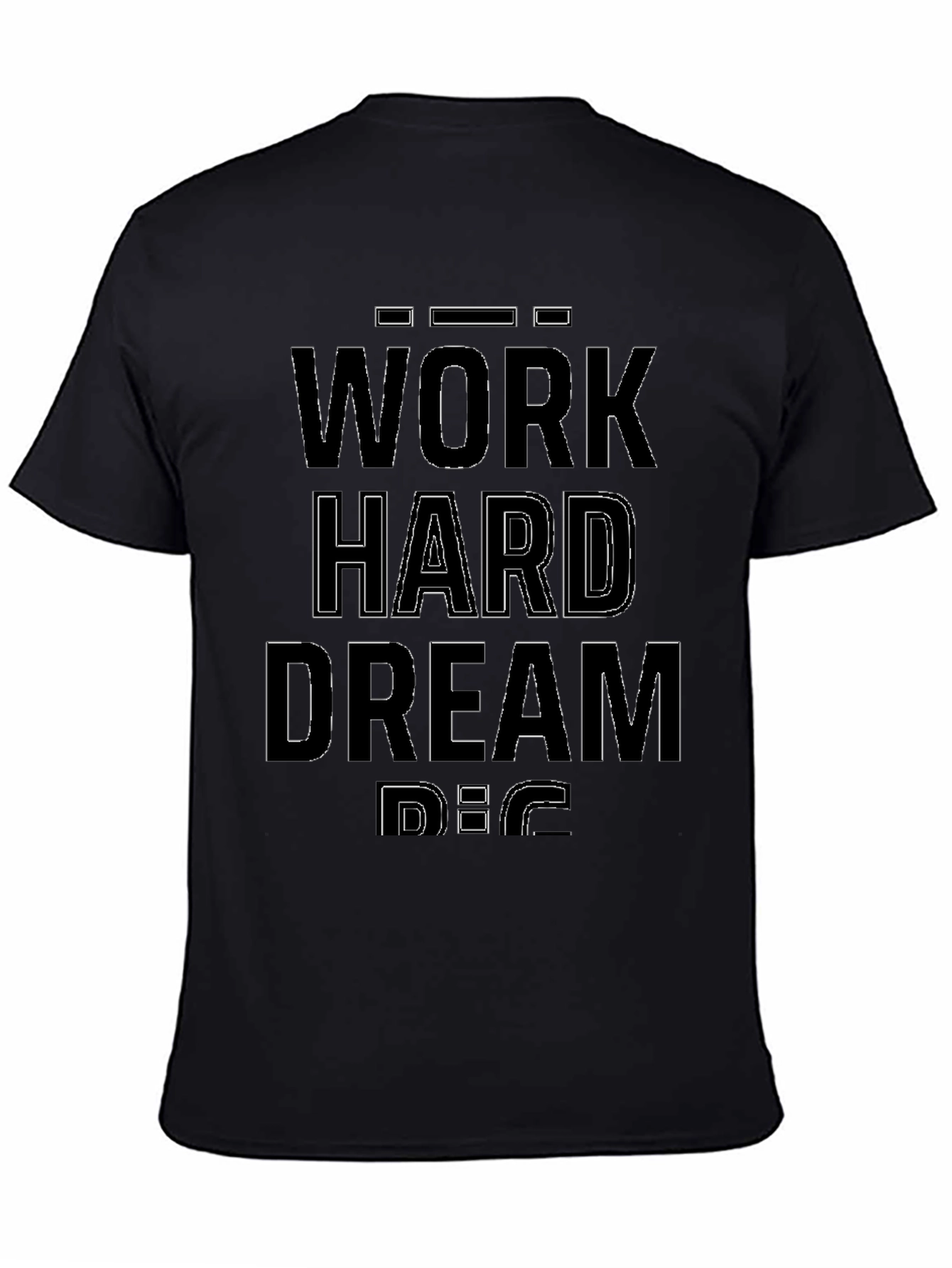 Work Hard Dream Big Black Graphic Tee