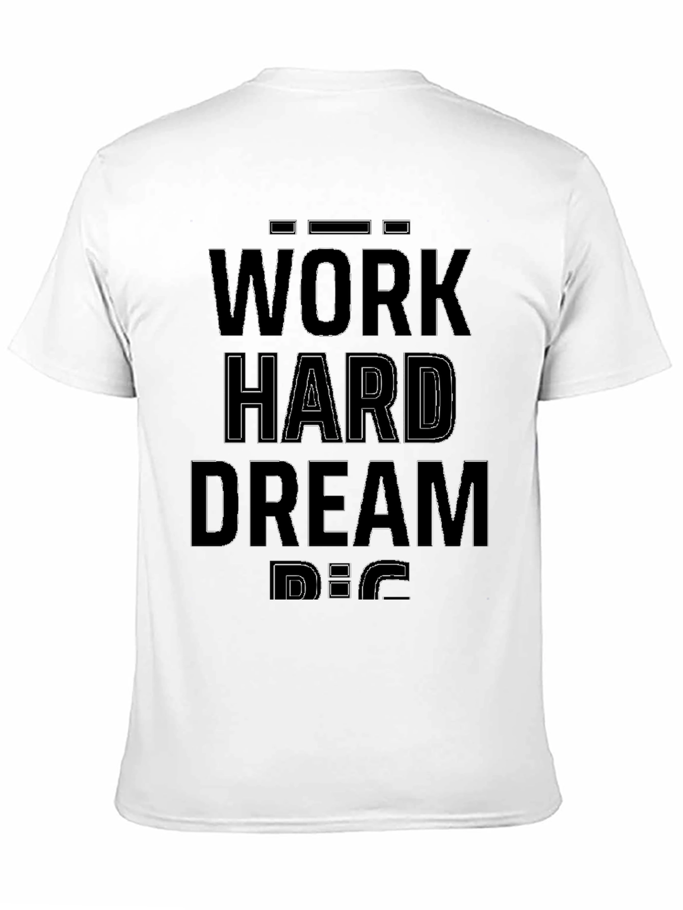 Work Hard Dream Big Black Graphic Tee
