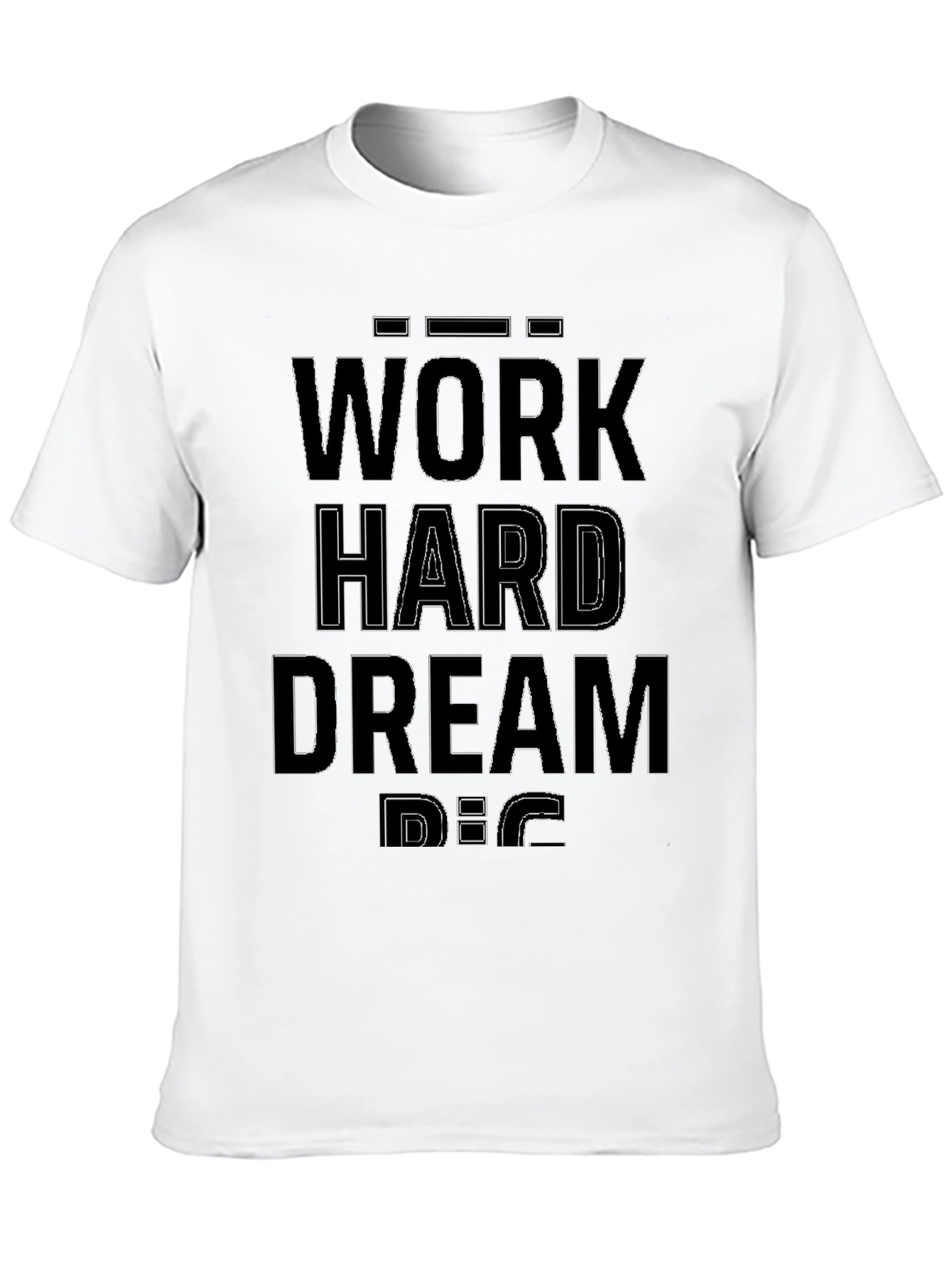 Work Hard Dream Big Black Graphic Tee
