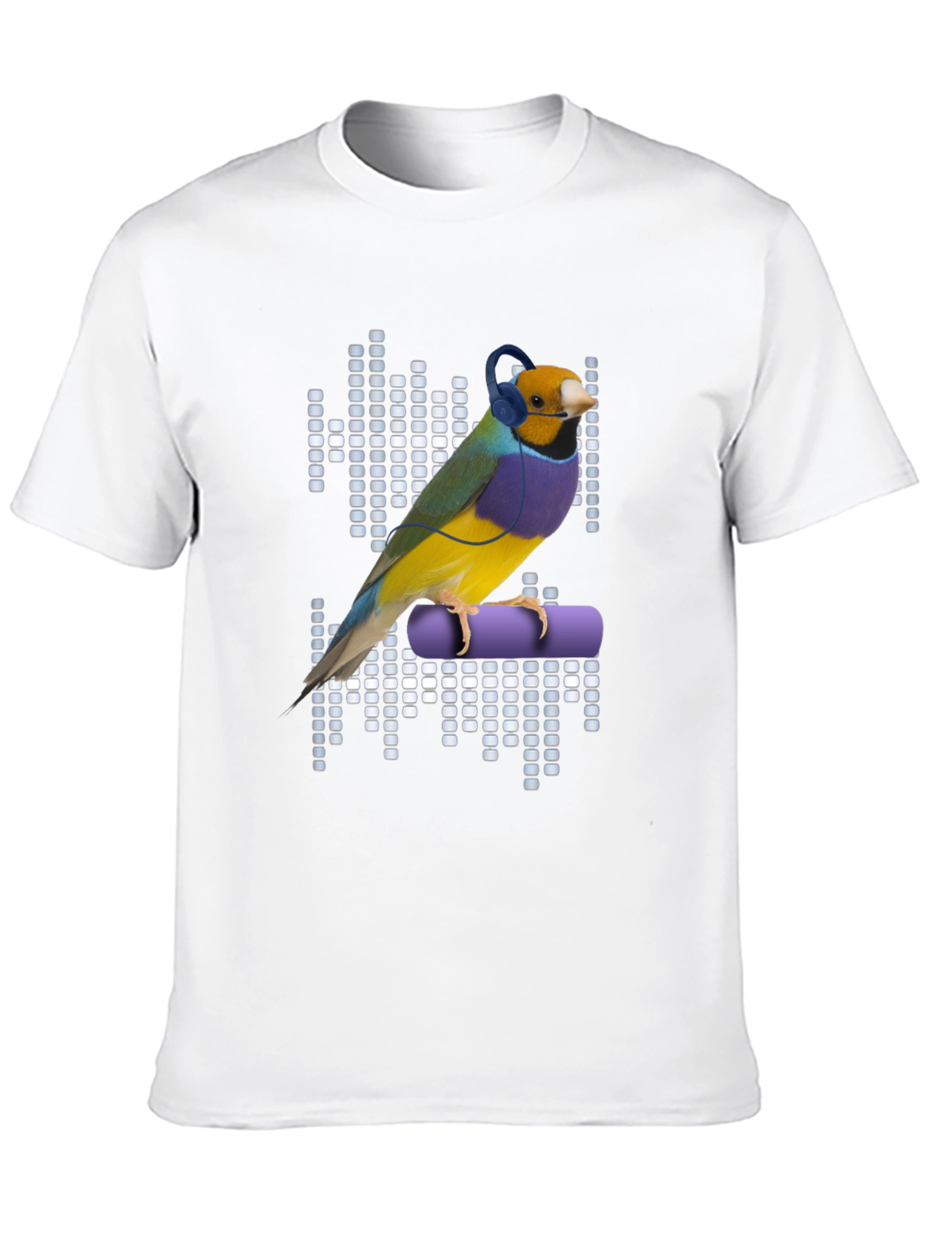 Bird with Headphones Graphic T-Shirt