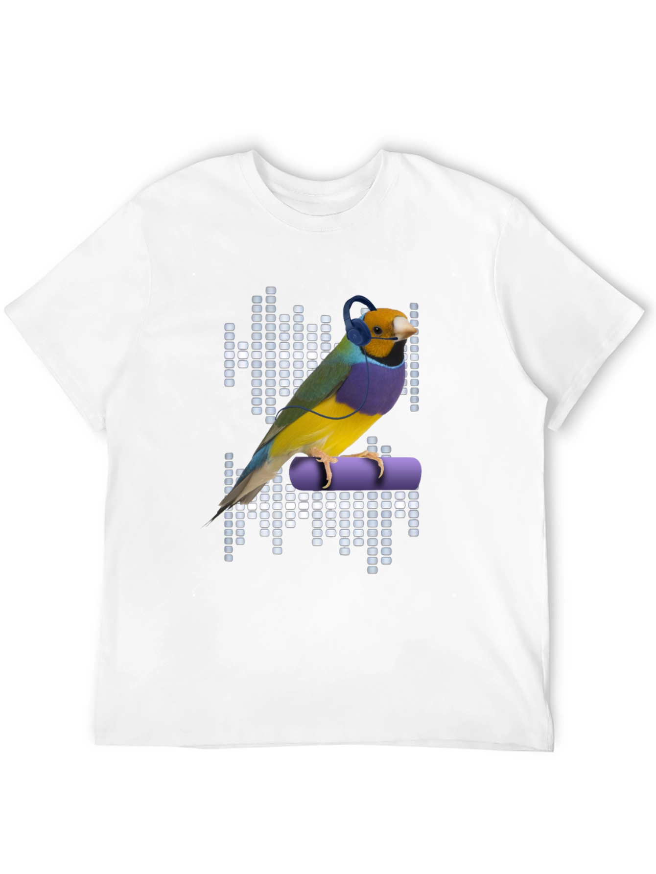 Bird with Headphones Graphic T-Shirt