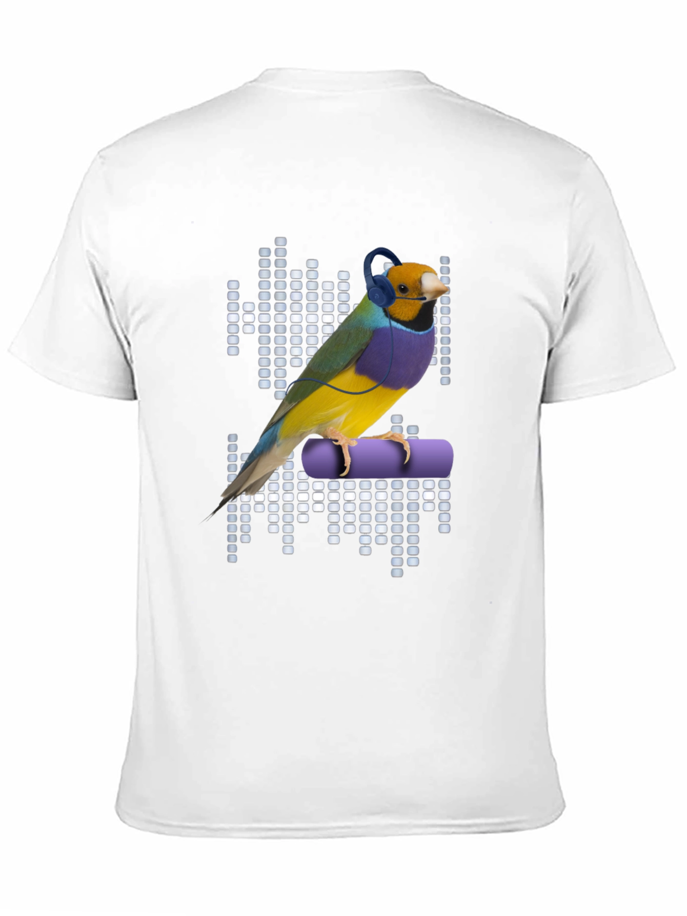 Bird with Headphones Graphic T-Shirt
