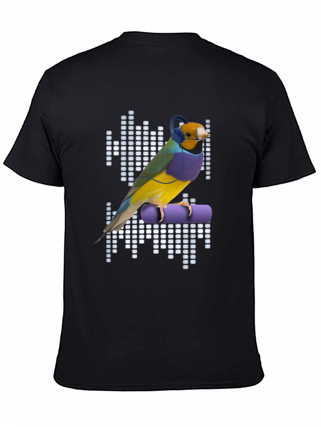 Bird with Headphones Graphic T-Shirt