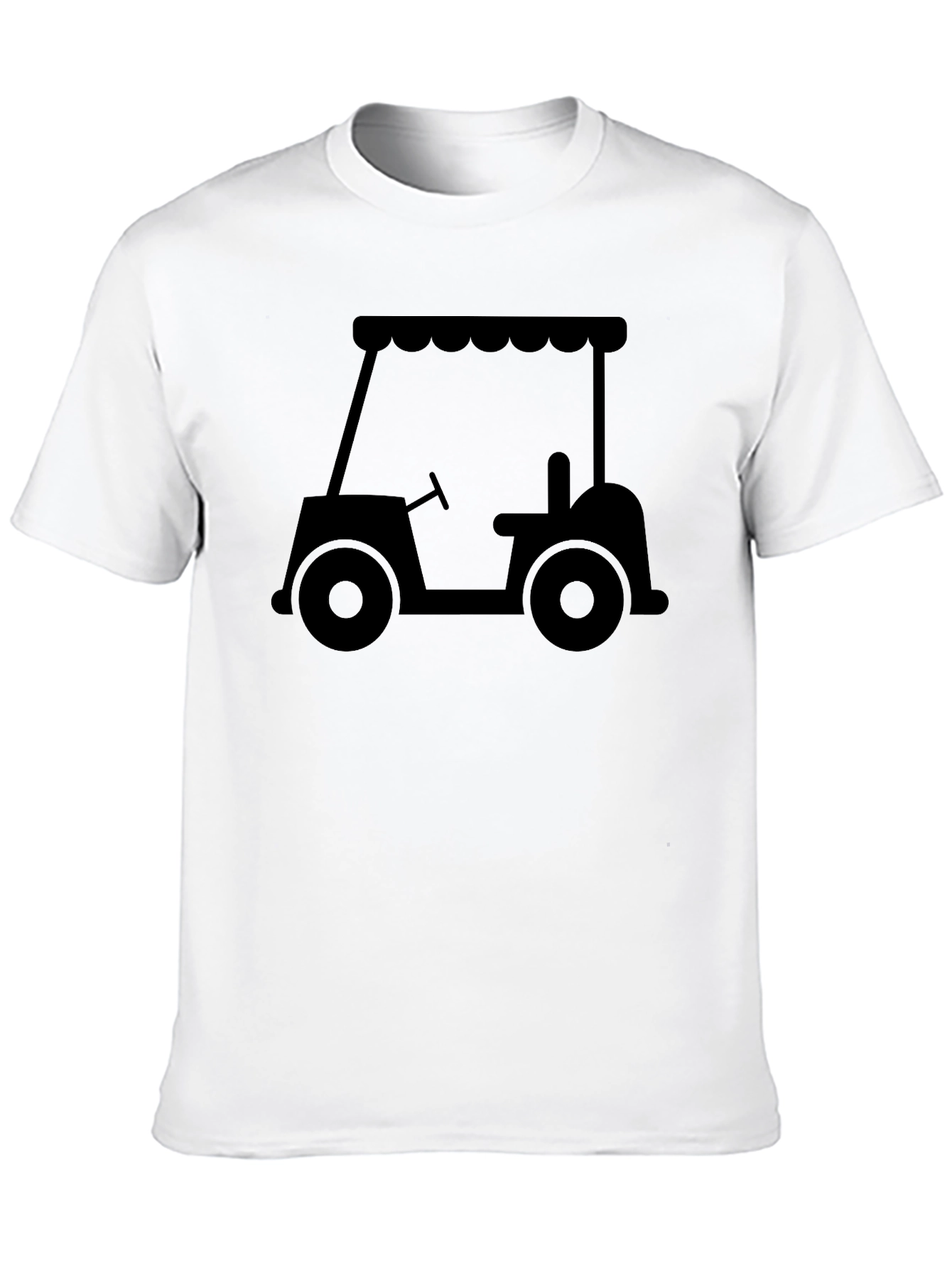 Golf Cart Graphic T-Shirt - Black Casual Tee