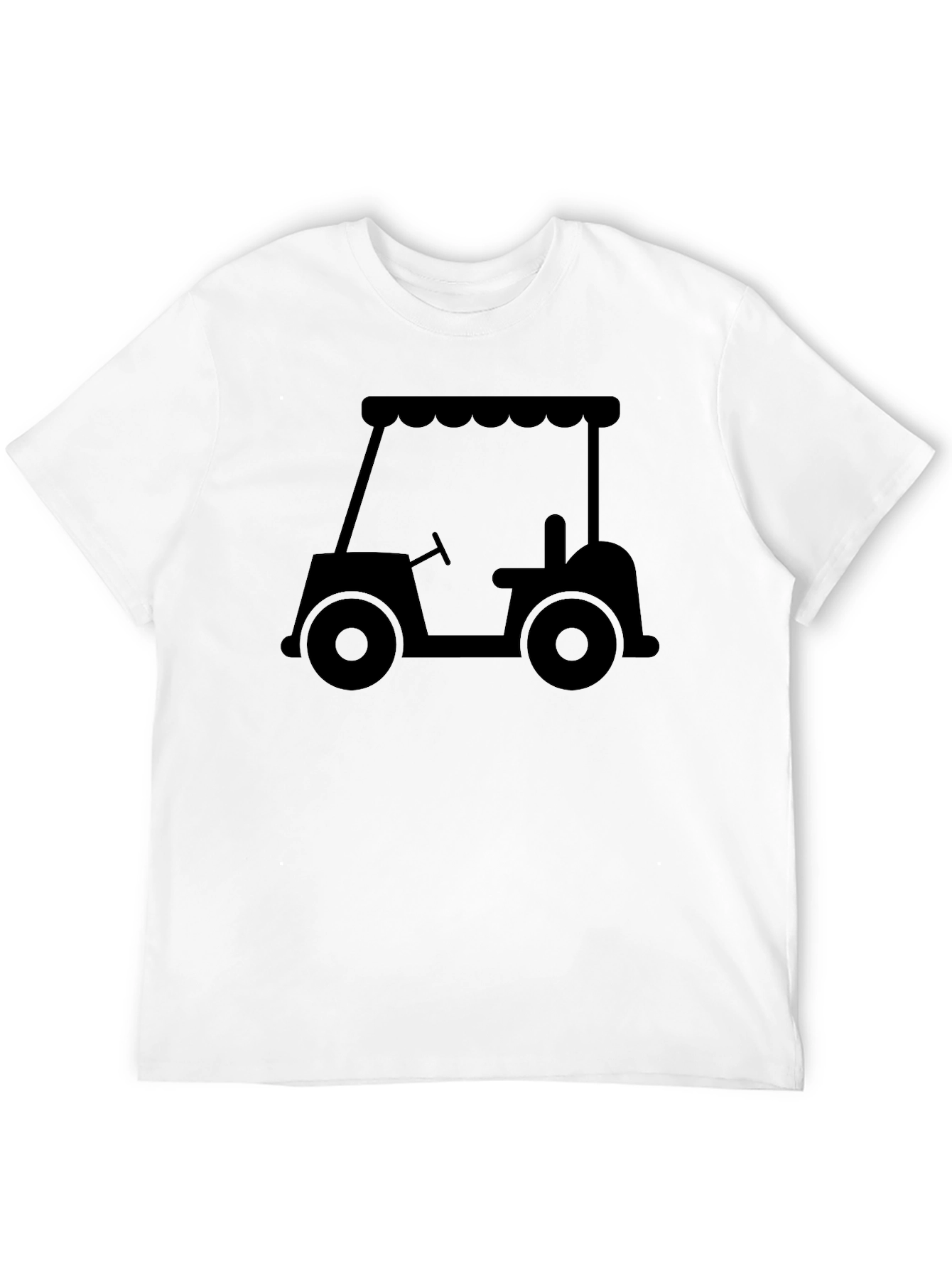 Golf Cart Graphic T-Shirt - Black Casual Tee