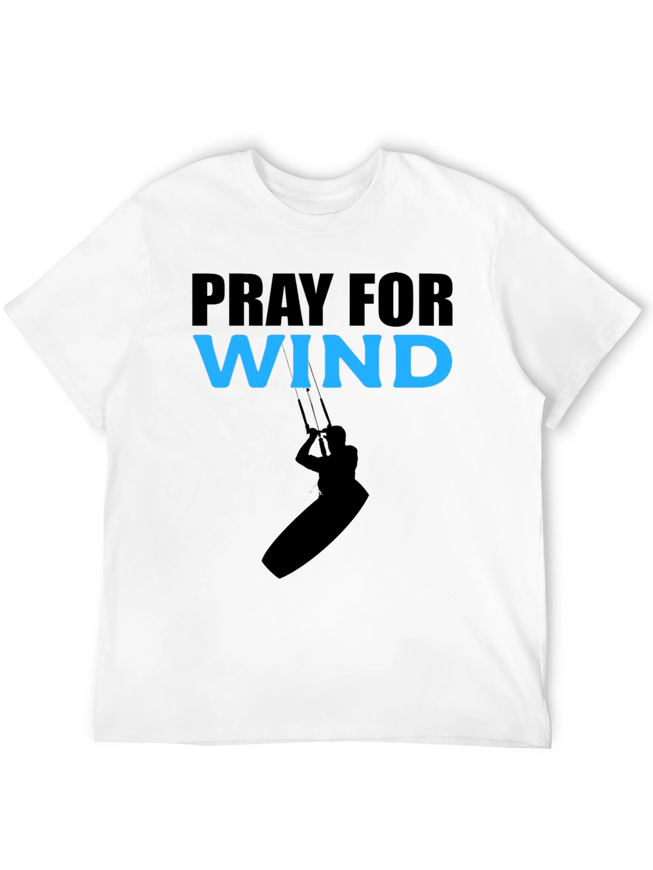 Pray For Wind Black Graphic T-Shirt