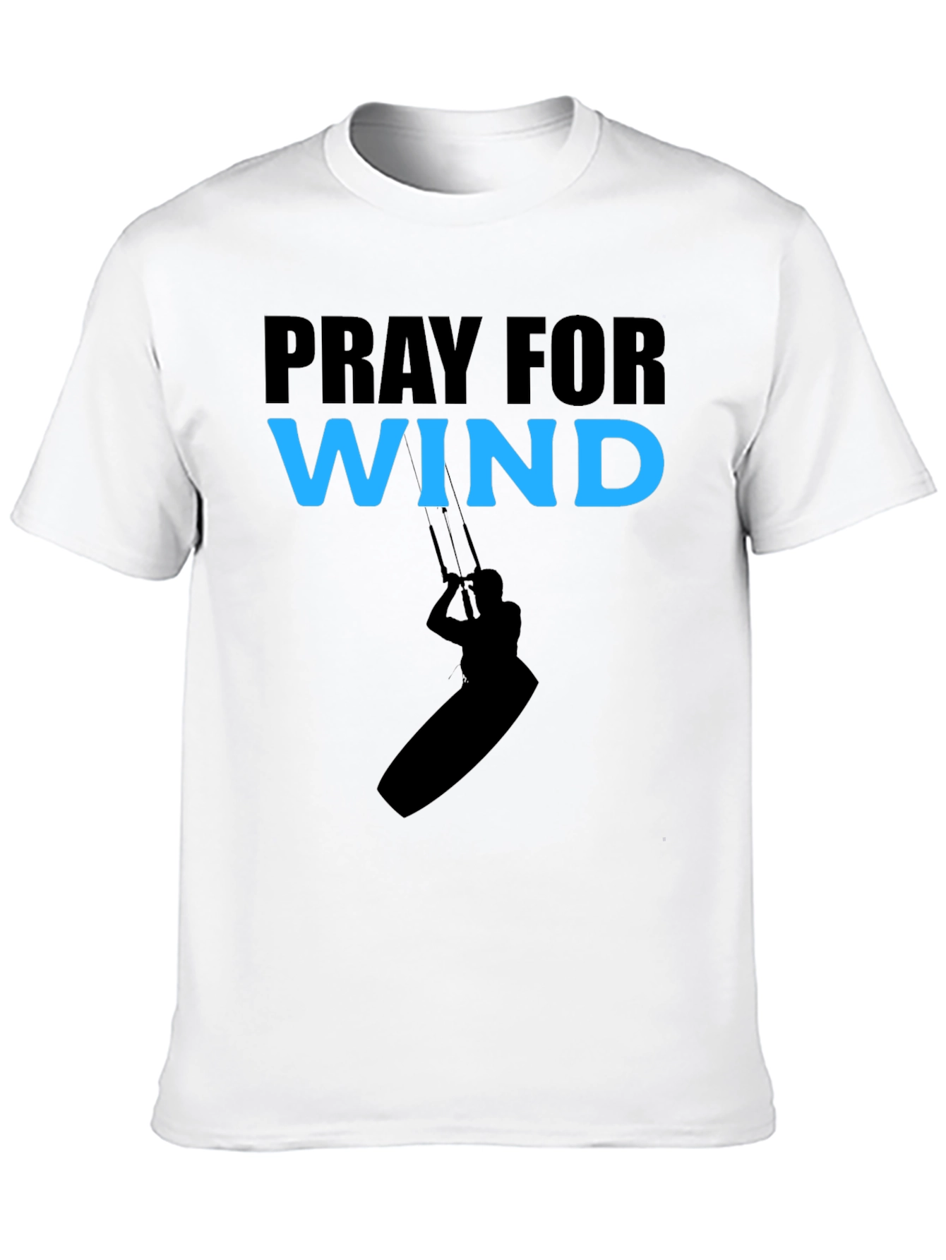 Pray For Wind Black Graphic T-Shirt