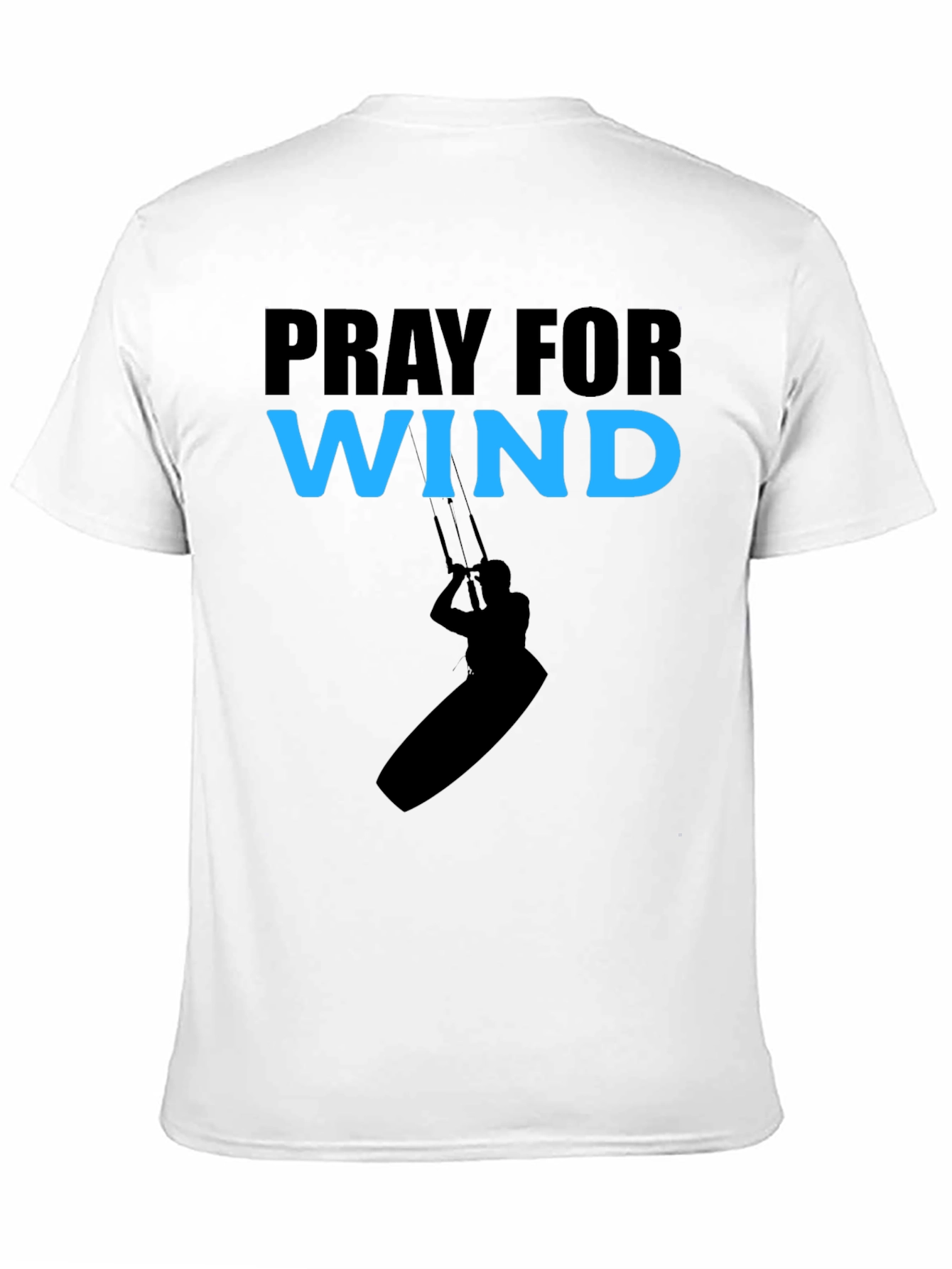 Pray For Wind Black Graphic T-Shirt