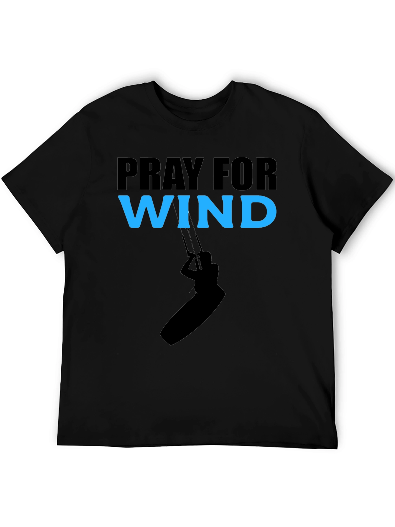 Pray For Wind Black Graphic T-Shirt