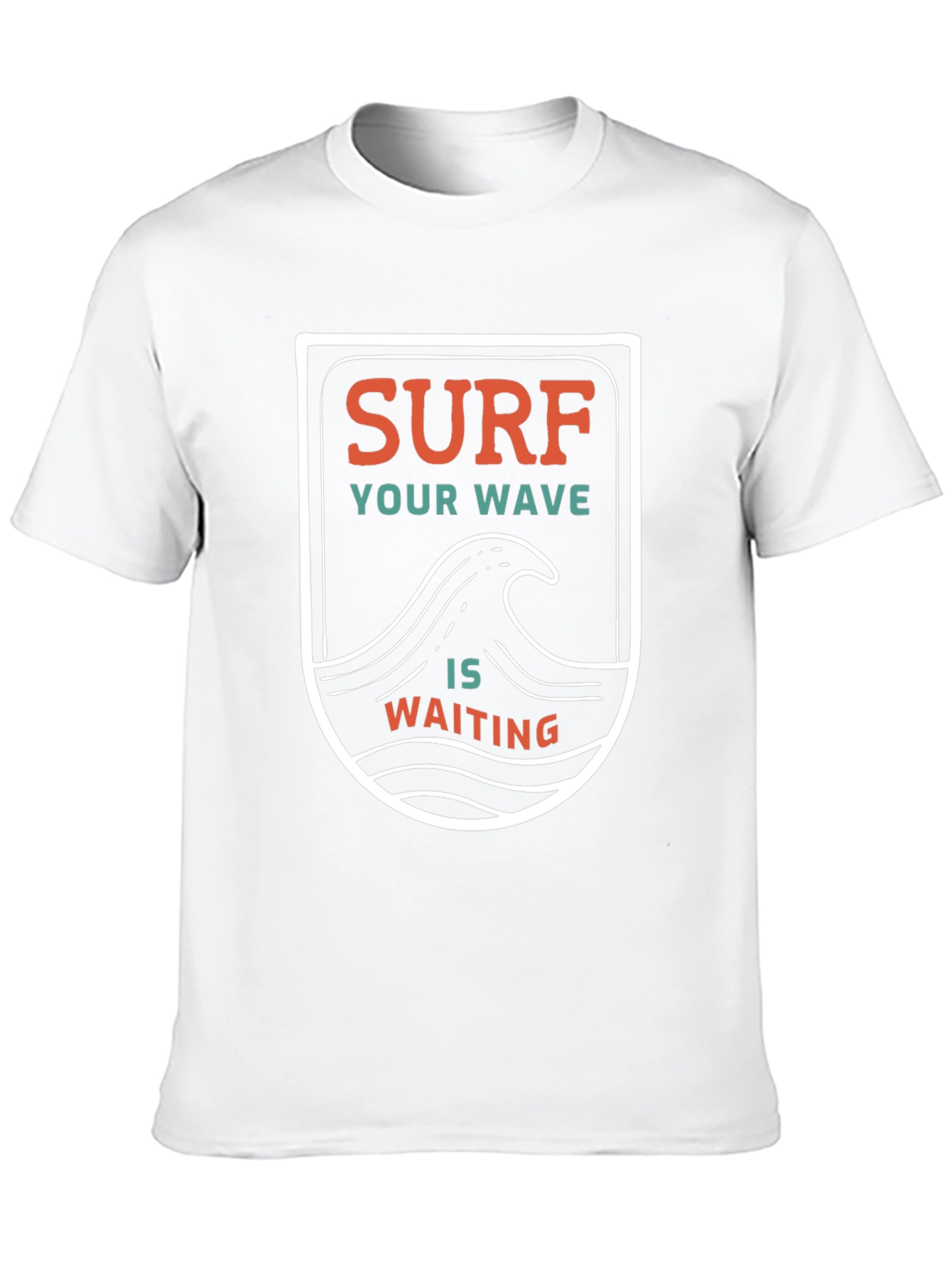 Surf Your Wave T-Shirt - Black Cotton Graphic Tee