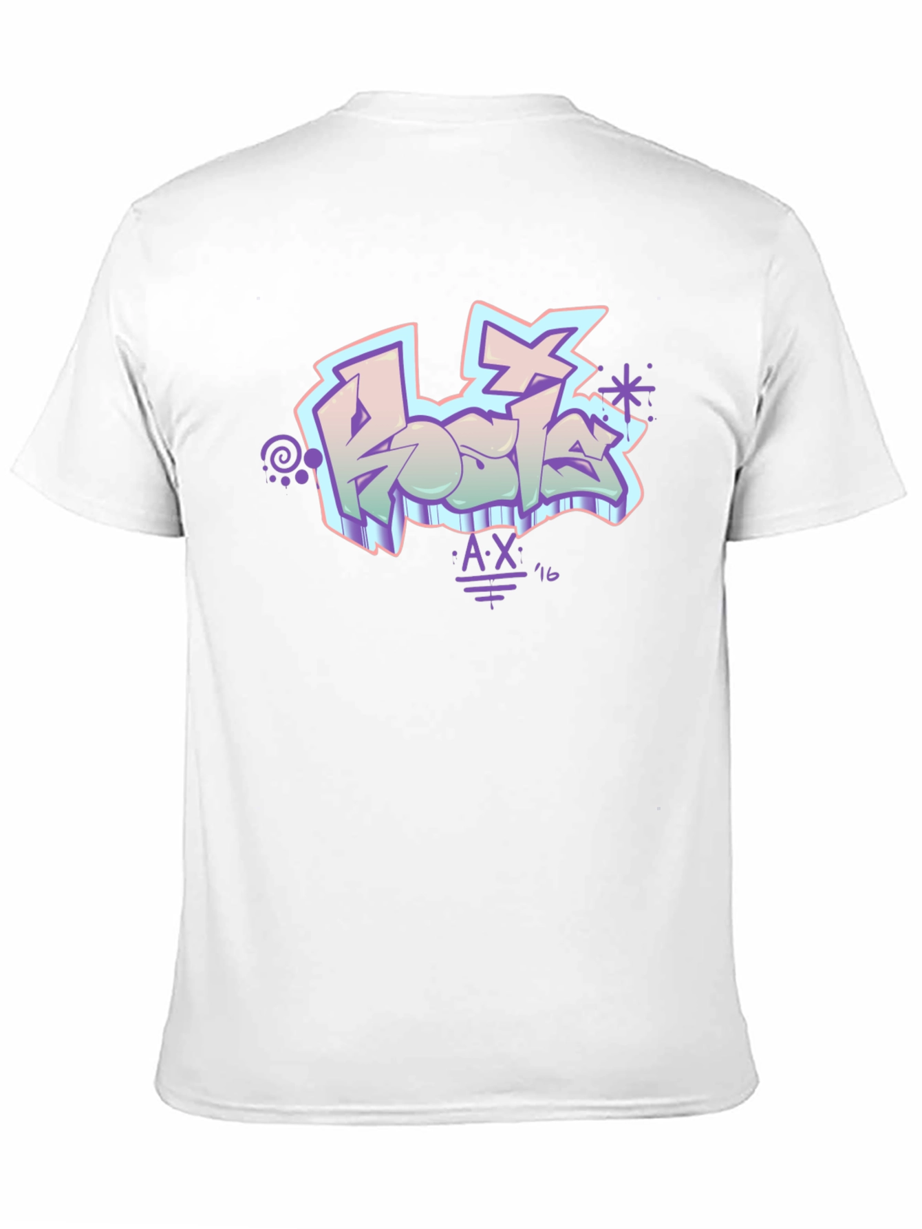 Retro Graffiti Style Black T-Shirt