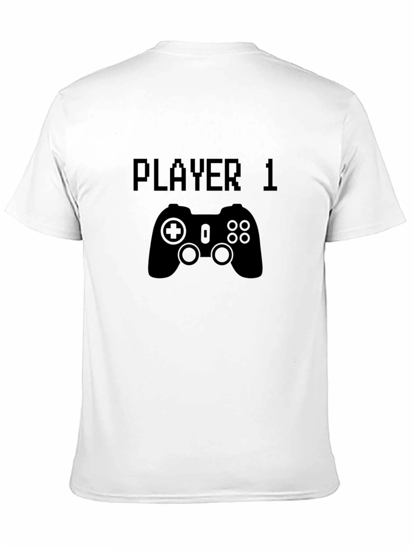 Player 1 Graphic Tee - Black Cotton Gamer T-Shirt