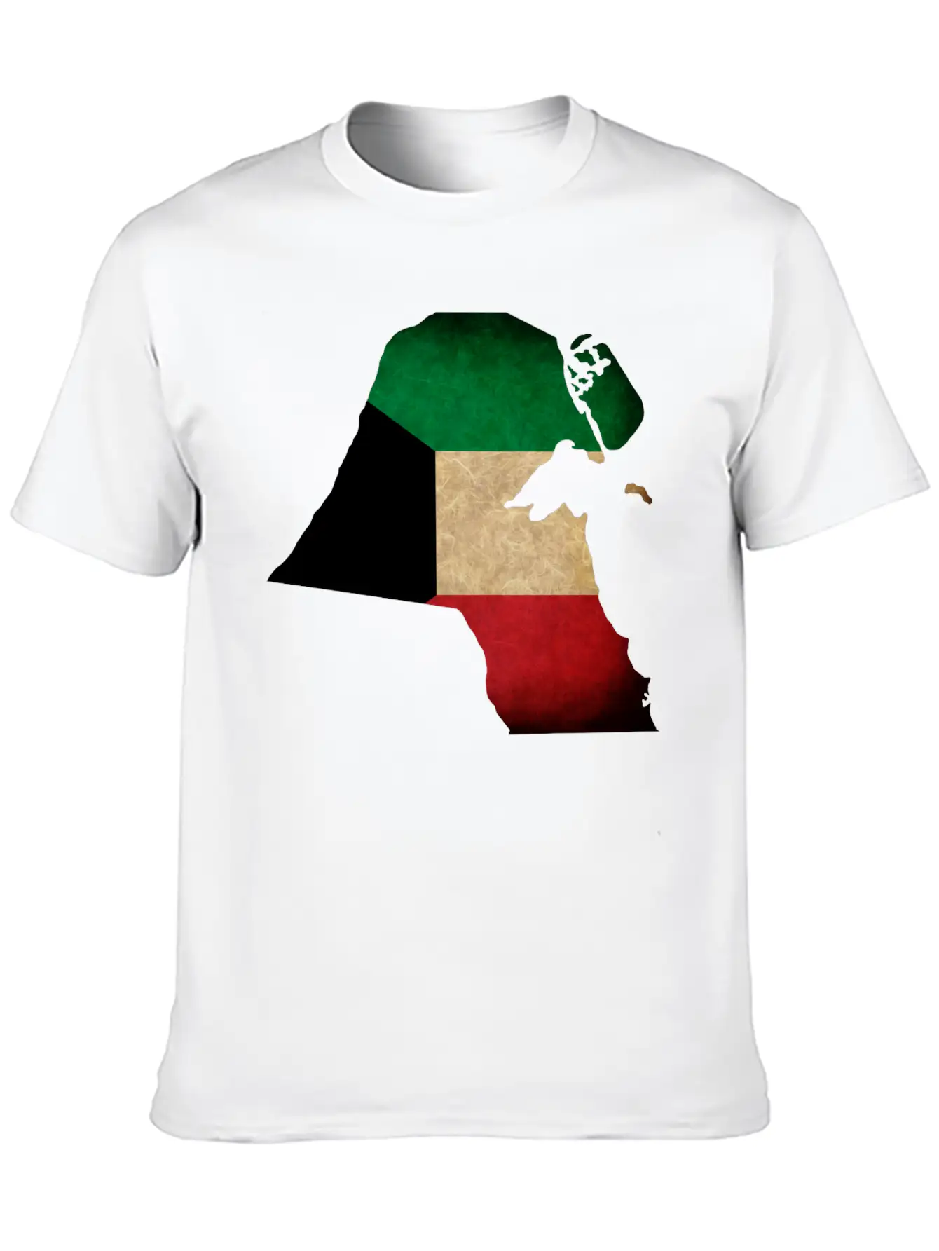 Kuwait Flag Map Unisex Casual T-Shirt – Clean Design For Daily Comfort