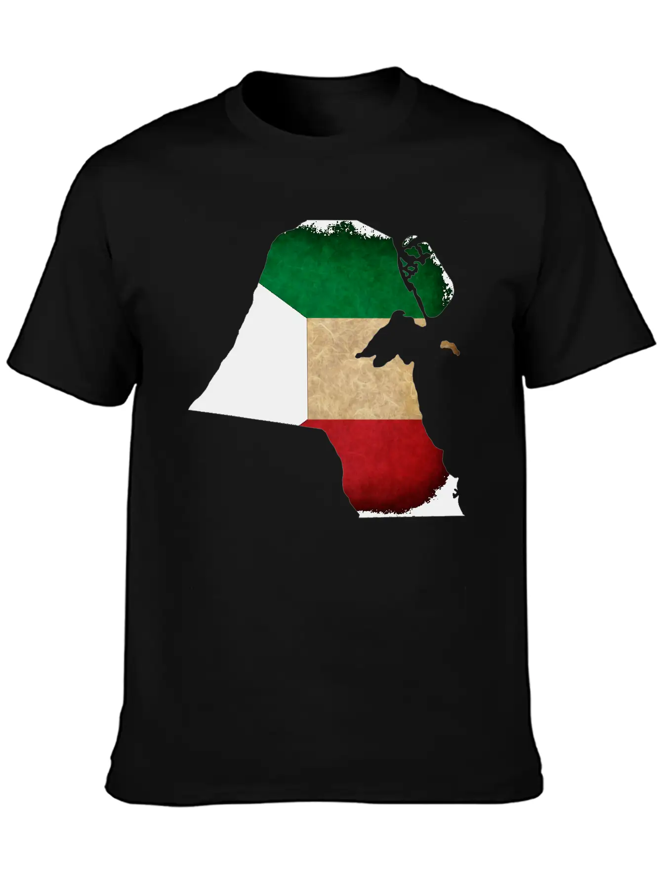 Kuwait Flag Map Unisex Casual T-Shirt – Clean Design For Daily Comfort