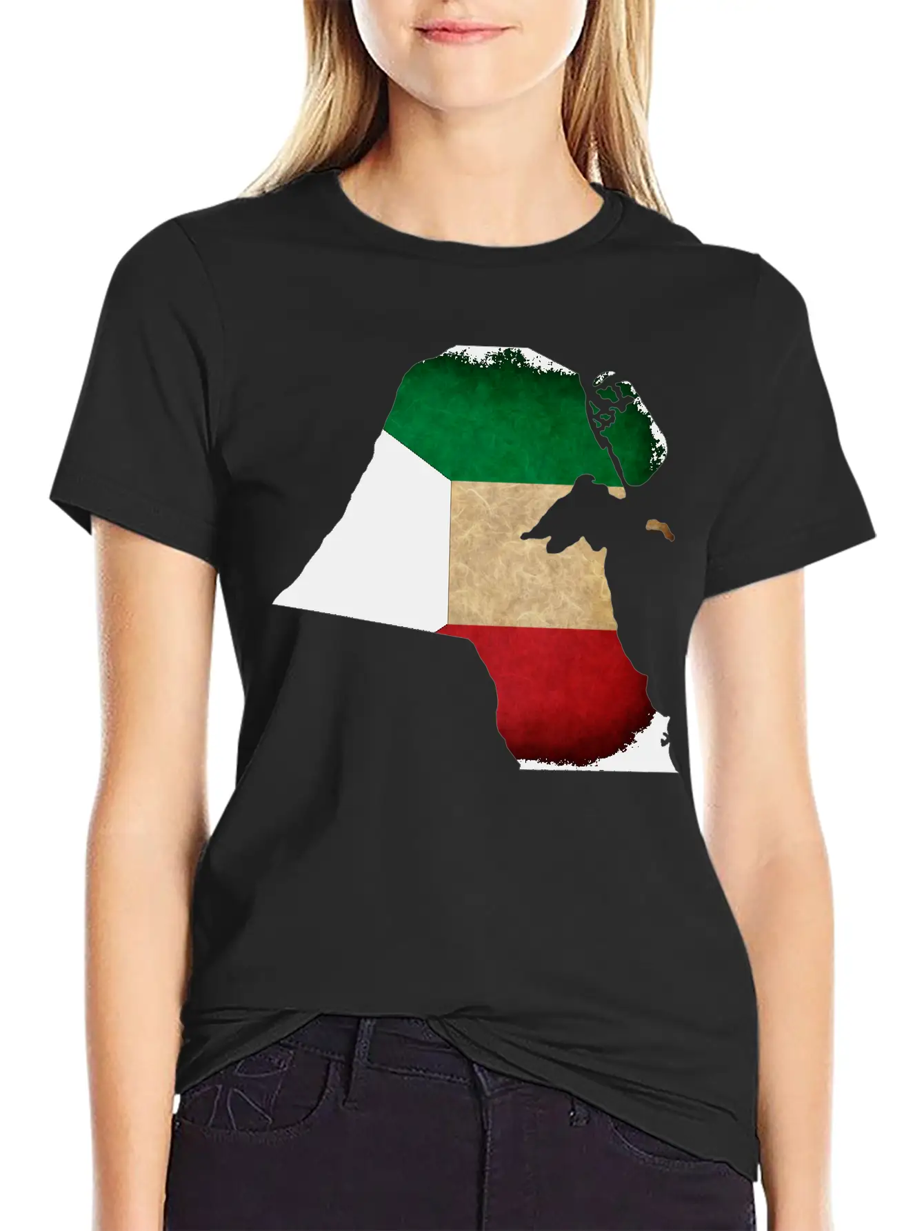 Kuwait Flag Map Unisex Casual T-Shirt – Clean Design For Daily Comfort