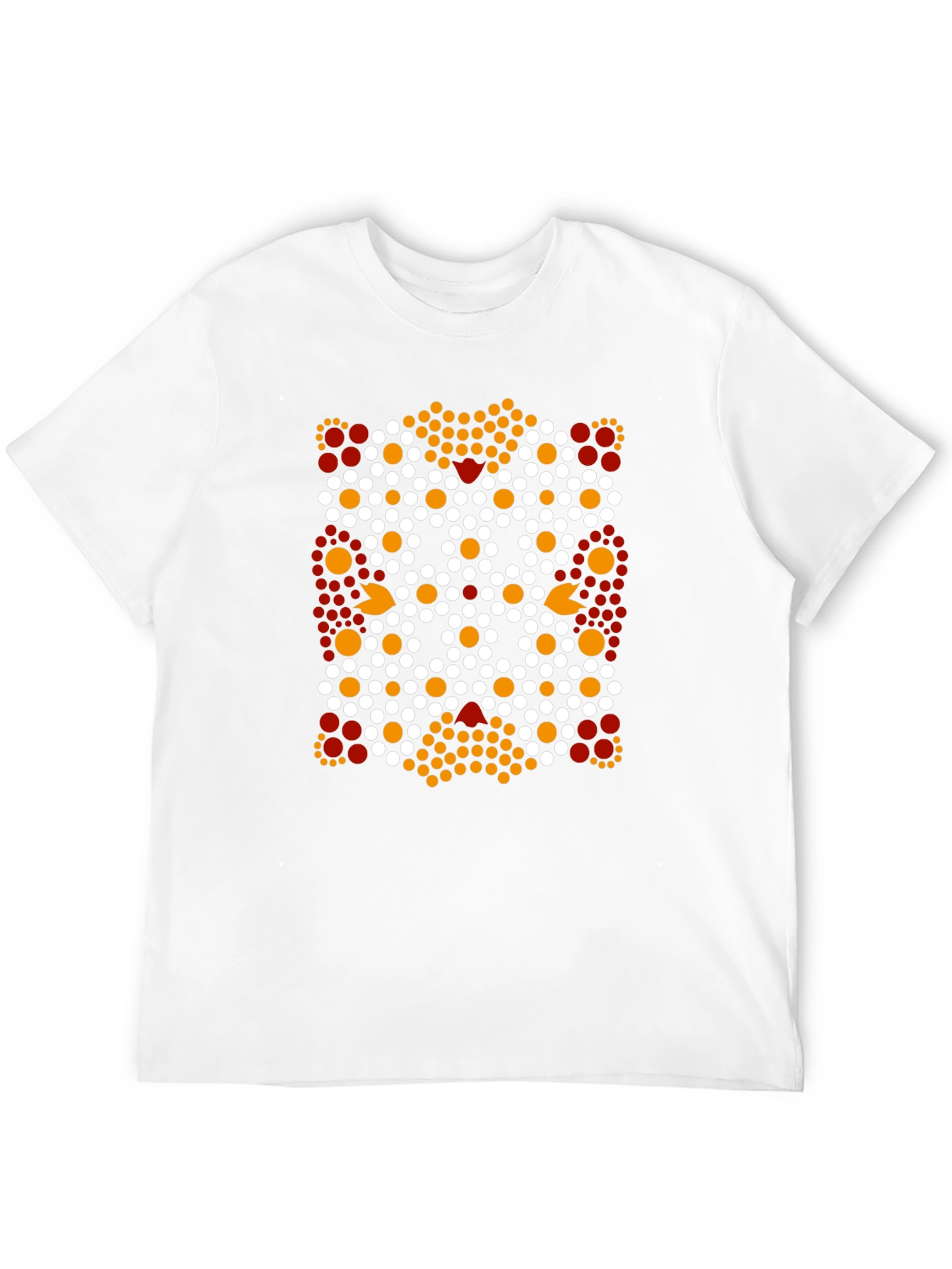 Abstract Dotted Pattern Black T-Shirt