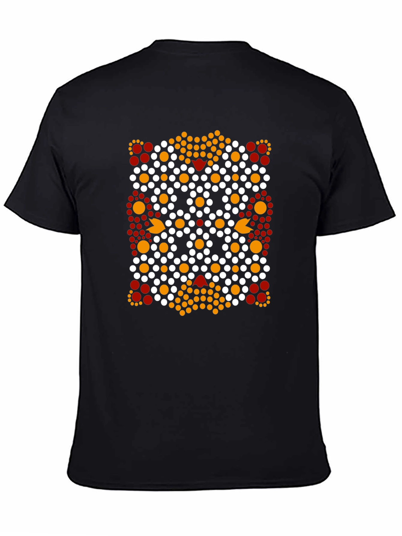 Abstract Dotted Pattern Black T-Shirt