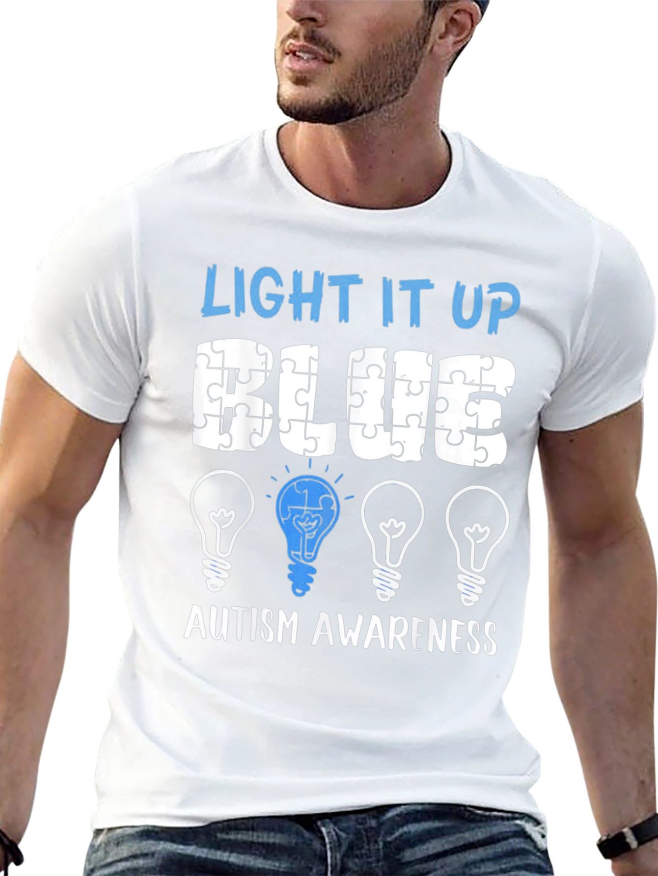 Autism Awareness T-Shirt - Light It Up Blue