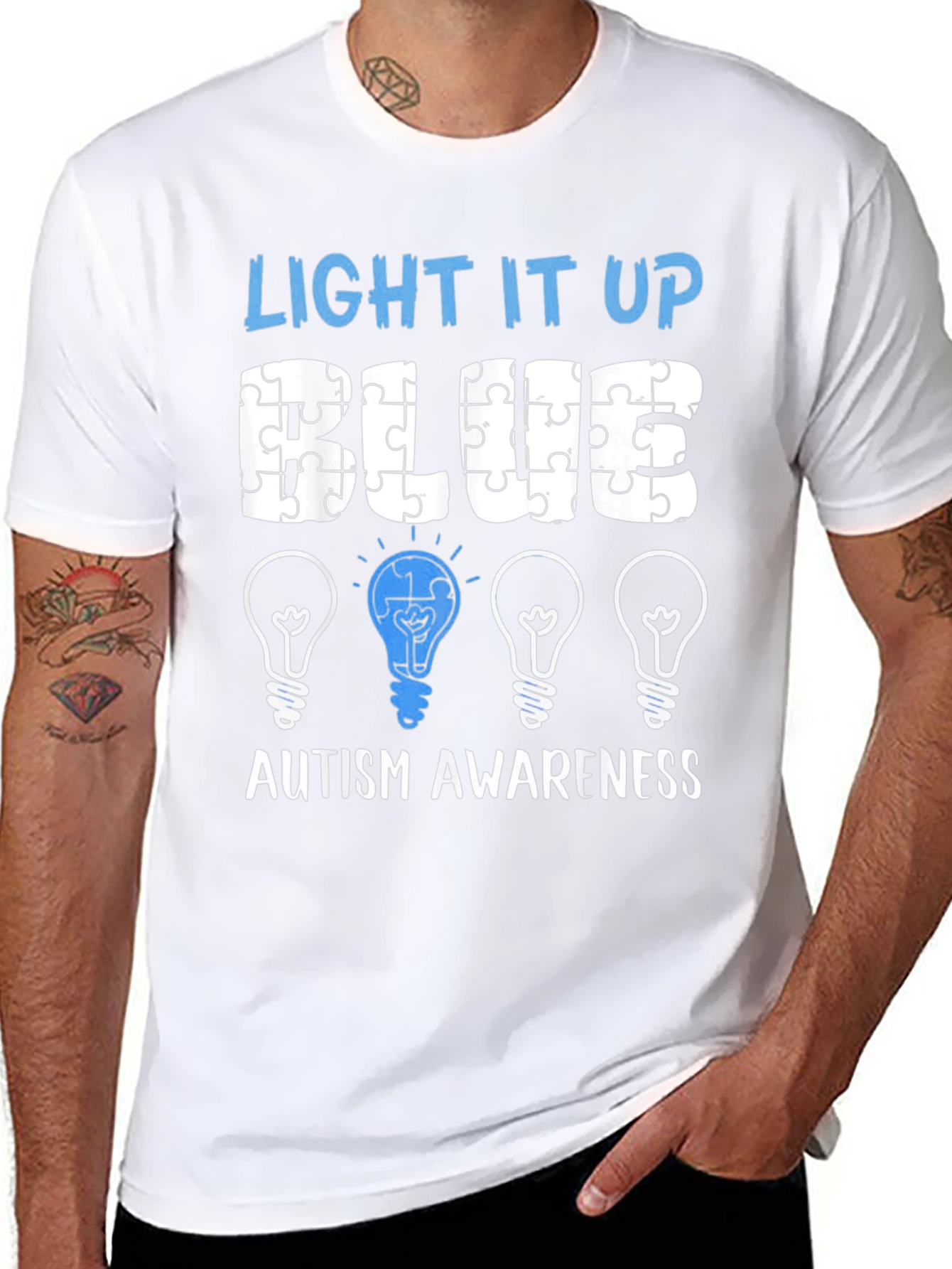 Autism Awareness T-Shirt - Light It Up Blue