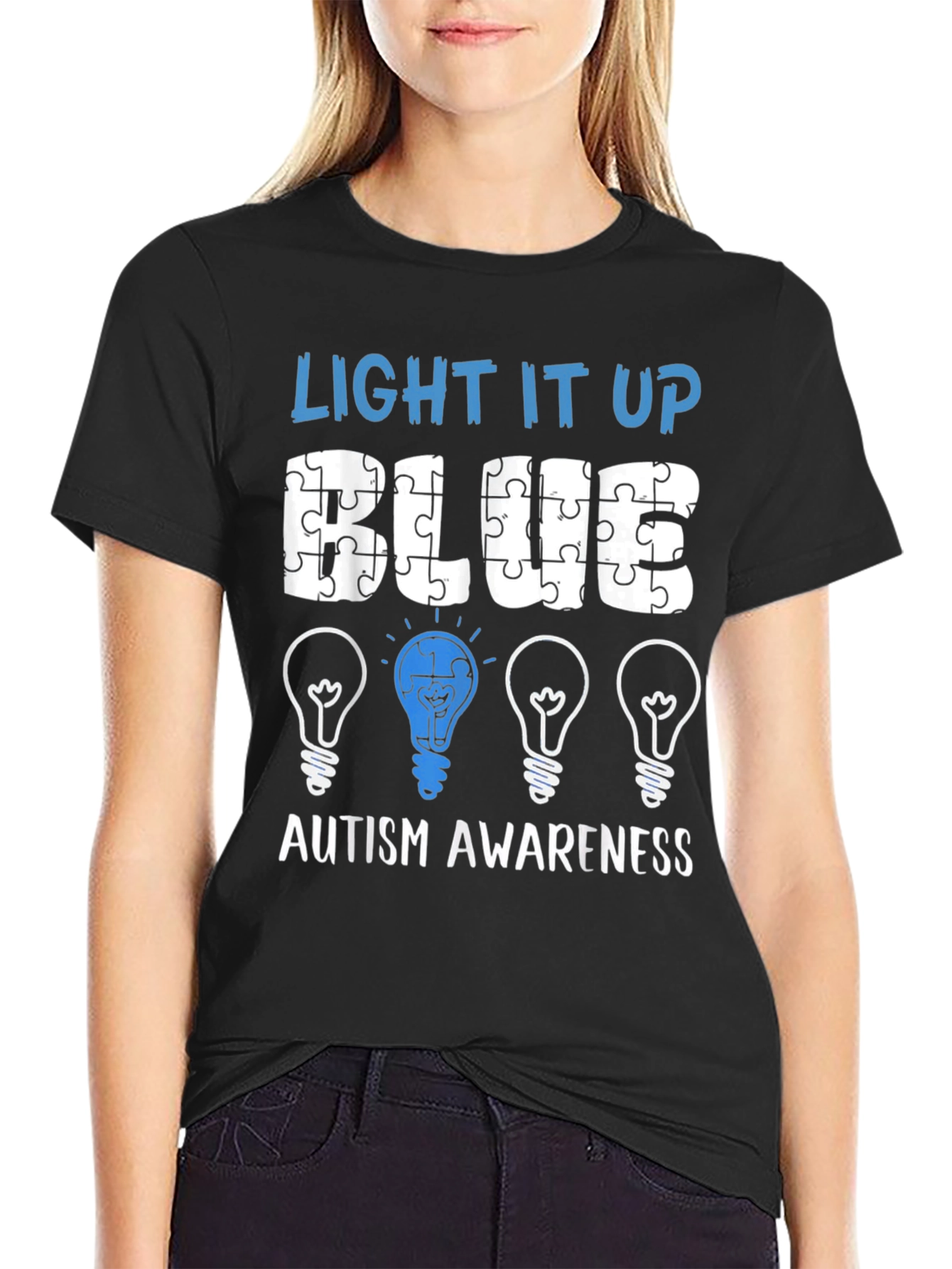 Autism Awareness T-Shirt - Light It Up Blue