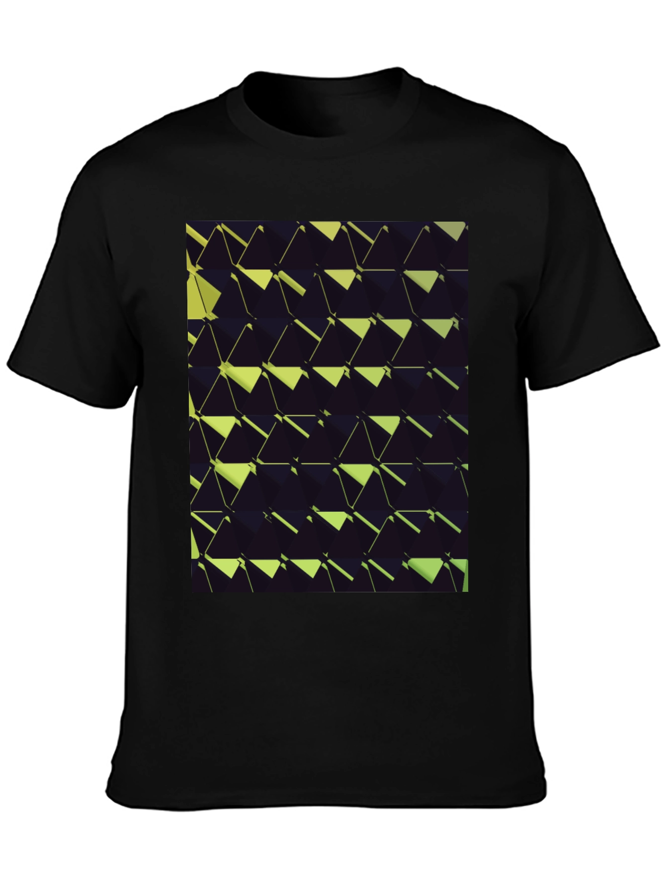 Abstract Geometric T-Shirt - Black