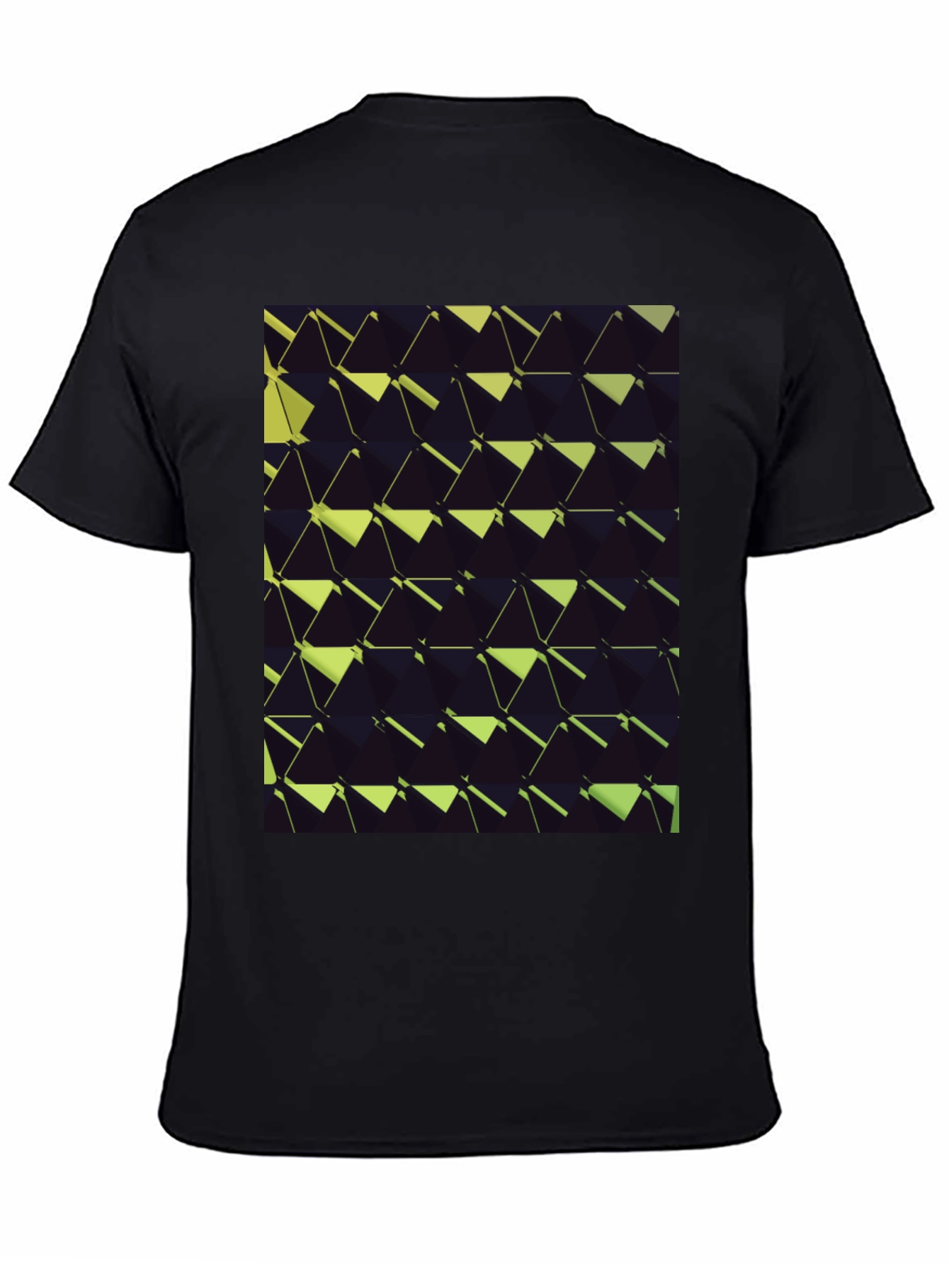 Abstract Geometric T-Shirt - Black