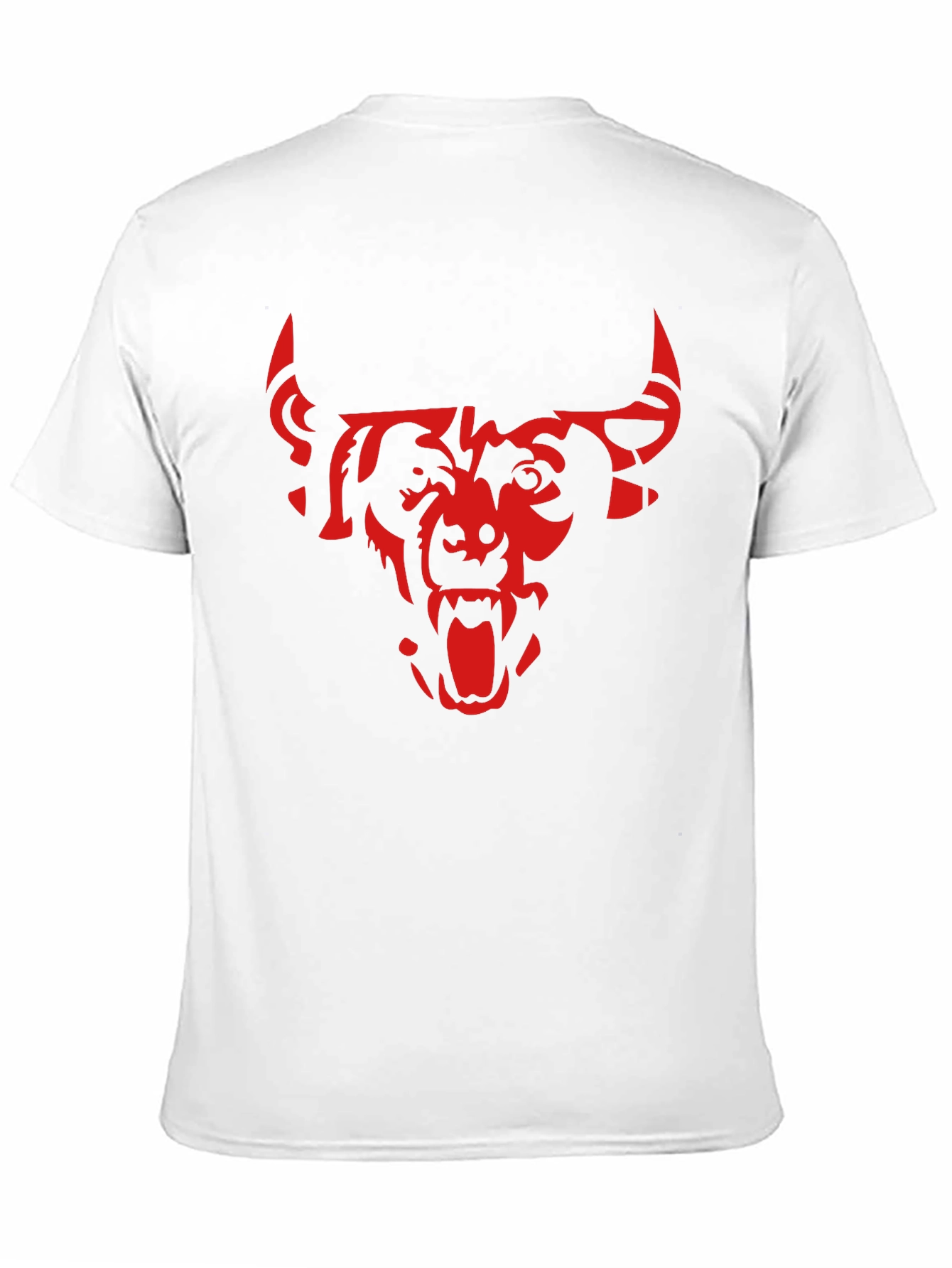 Mens Black T-Shirt with Red Bull Graphic