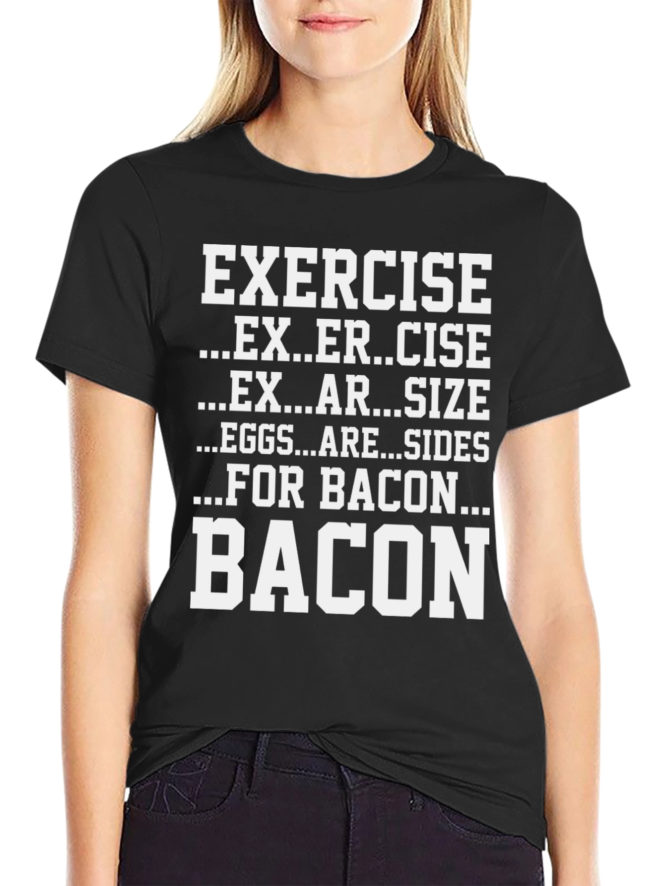 Exercise For Bacon Graphic Tee