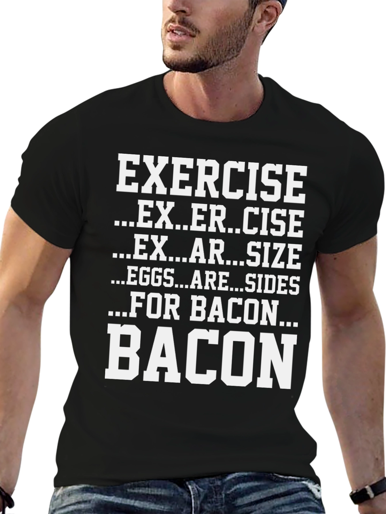 Exercise For Bacon Graphic Tee