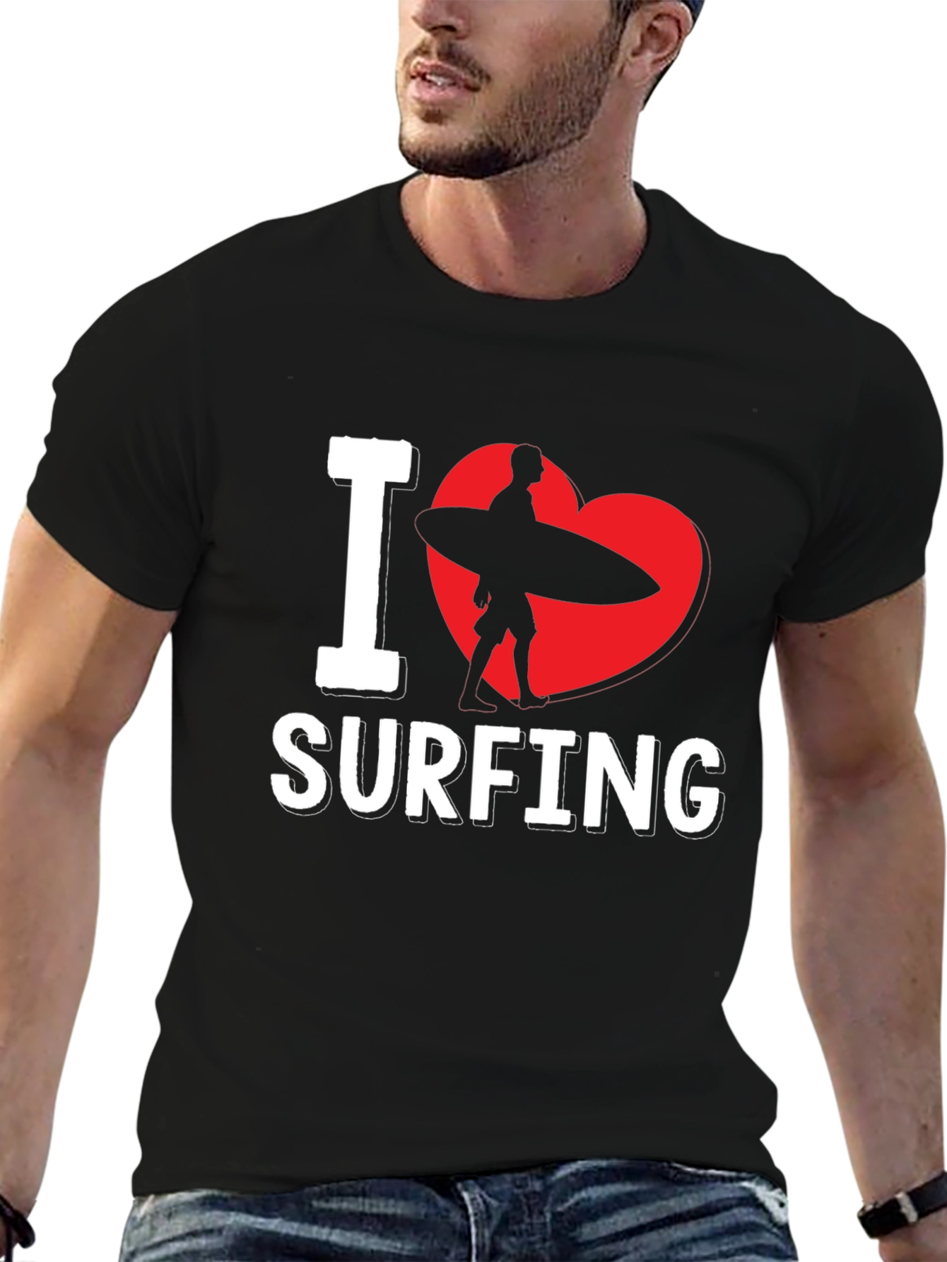 I Heart Surfing Graphic Tee