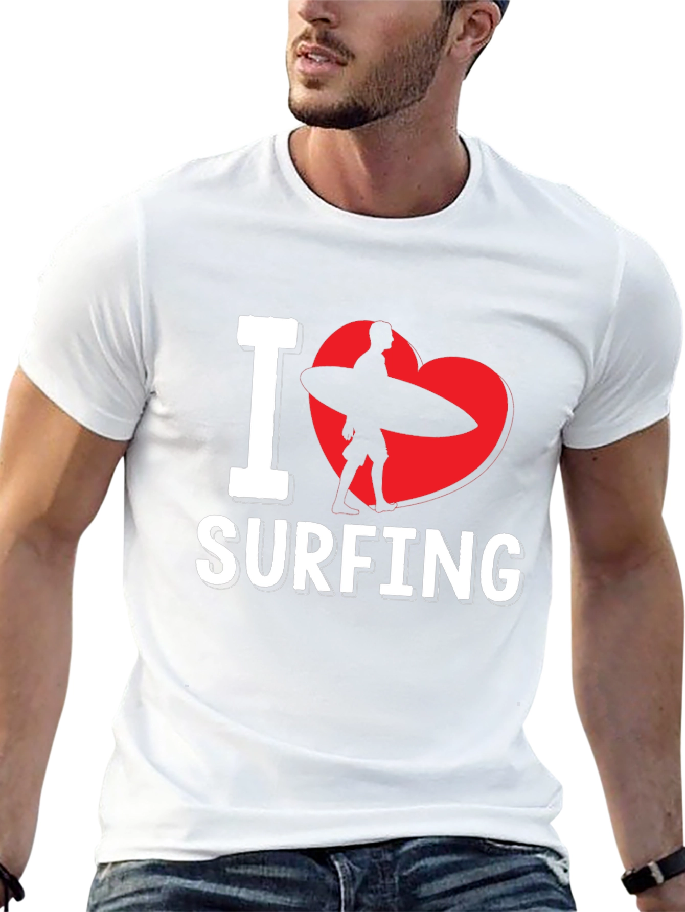 I Heart Surfing Graphic Tee