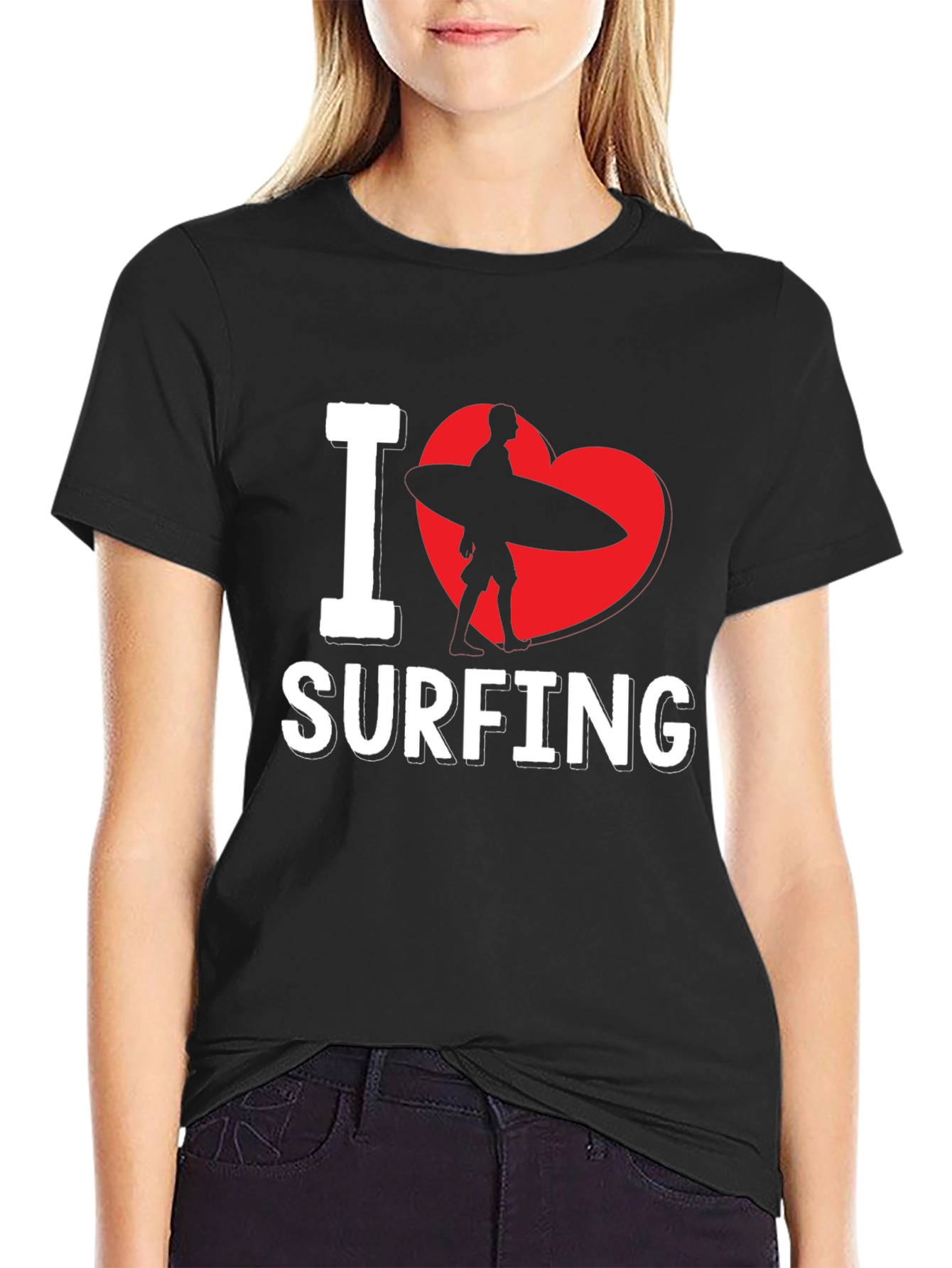 I Heart Surfing Graphic Tee