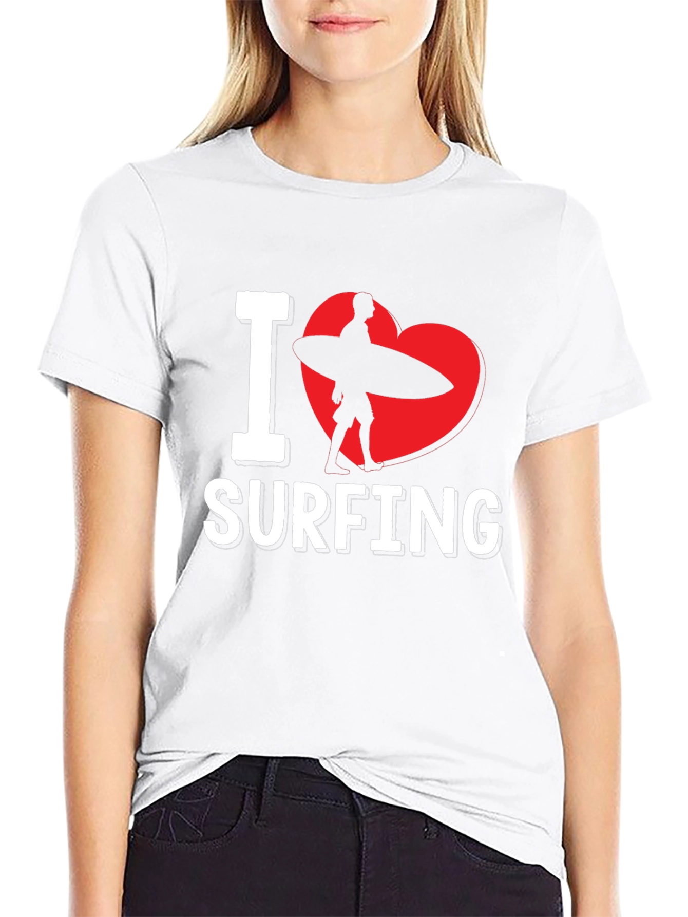 I Heart Surfing Graphic Tee