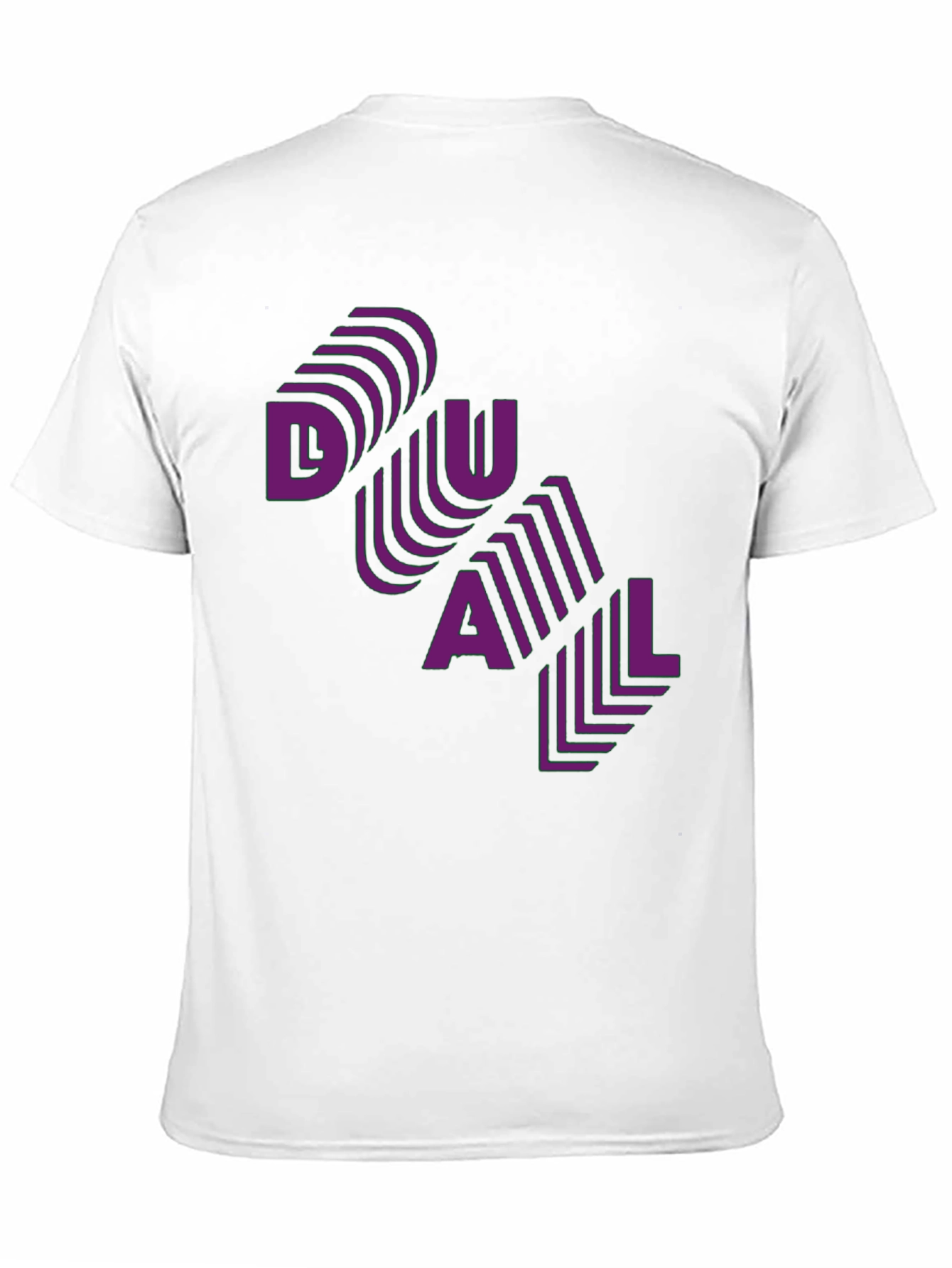 Dual T-Shirt - Purple Text Design