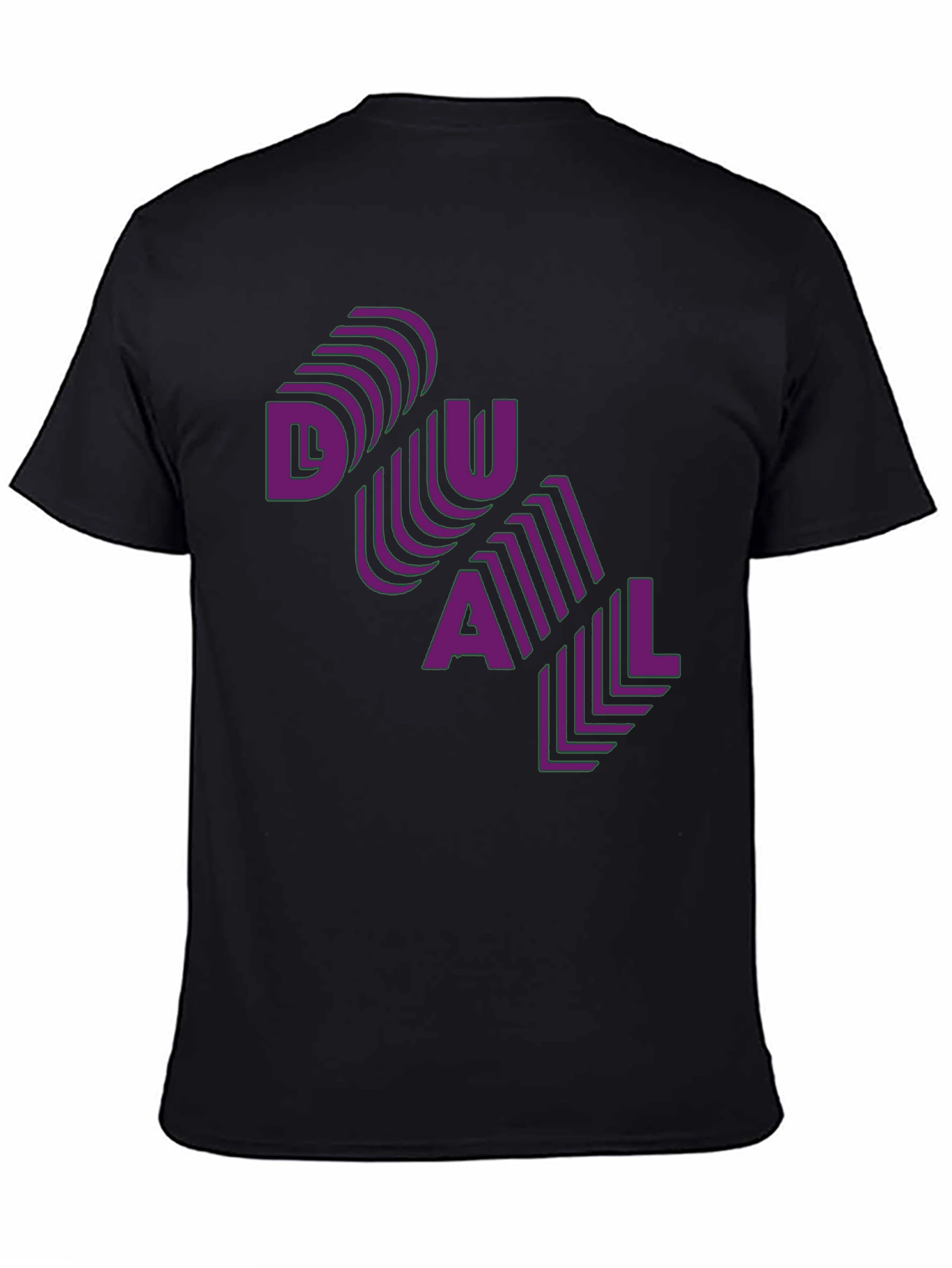 Dual T-Shirt - Purple Text Design