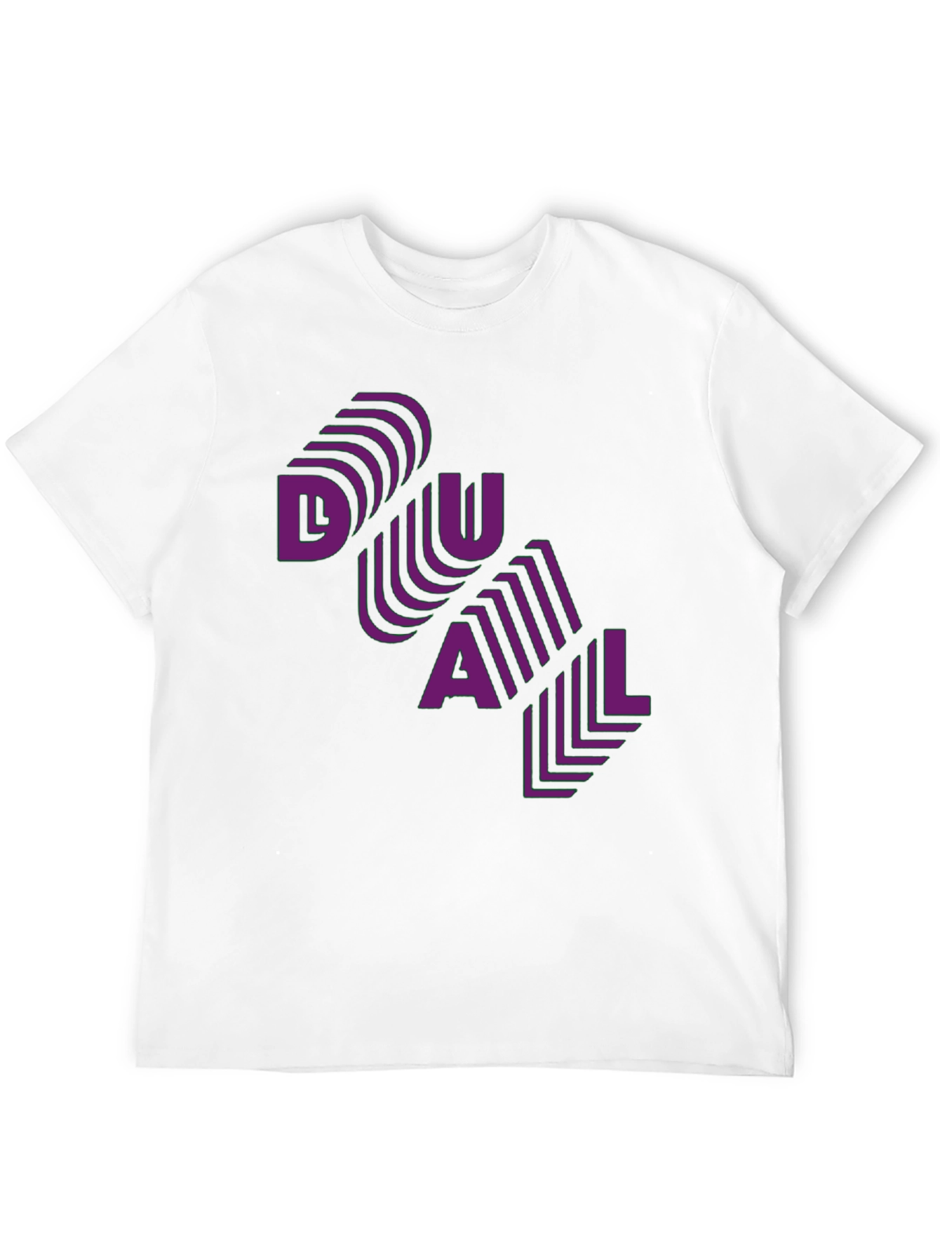 Dual T-Shirt - Purple Text Design