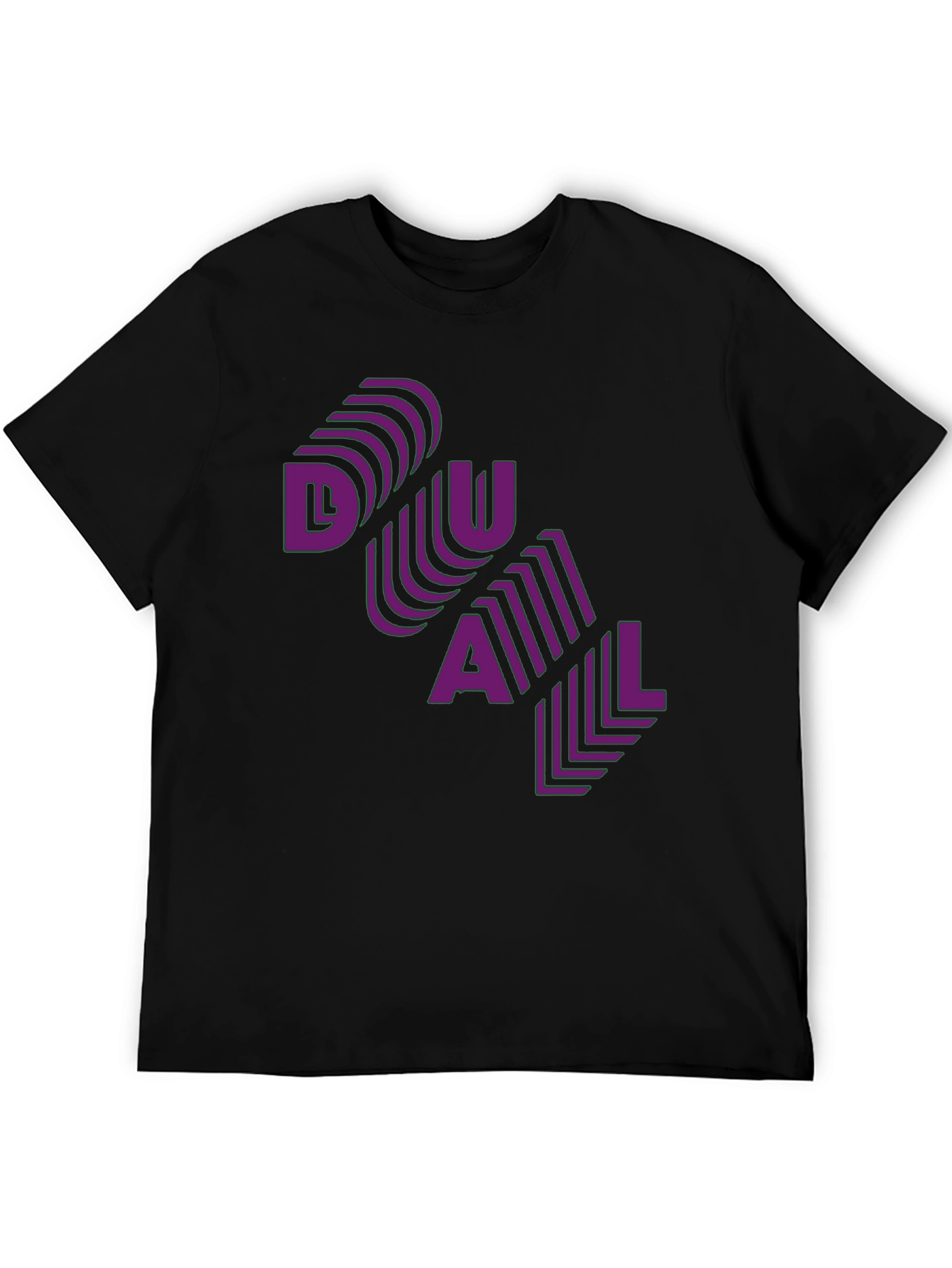 Dual T-Shirt - Purple Text Design