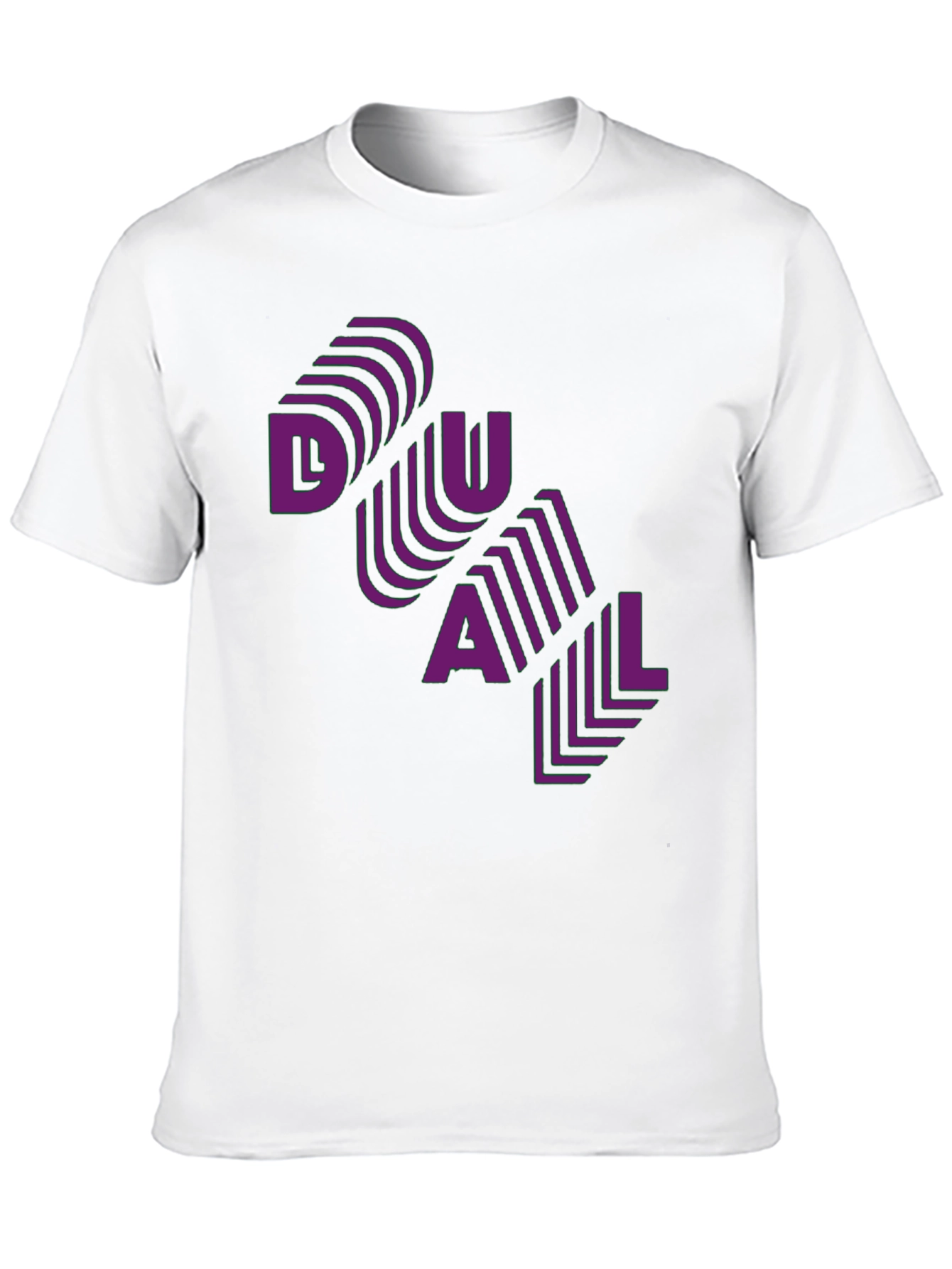 Dual T-Shirt - Purple Text Design