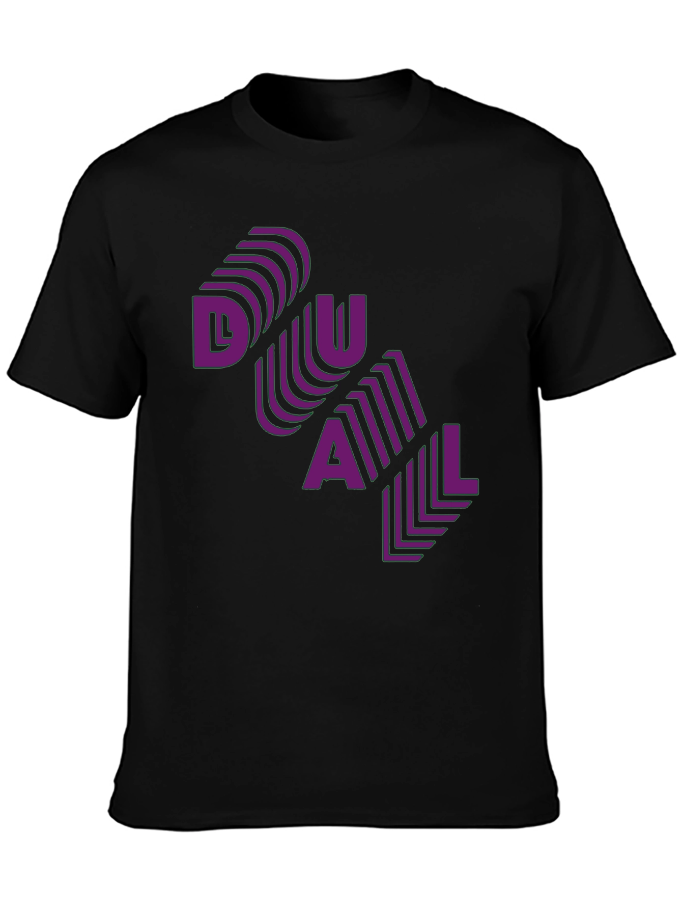 Dual T-Shirt - Purple Text Design