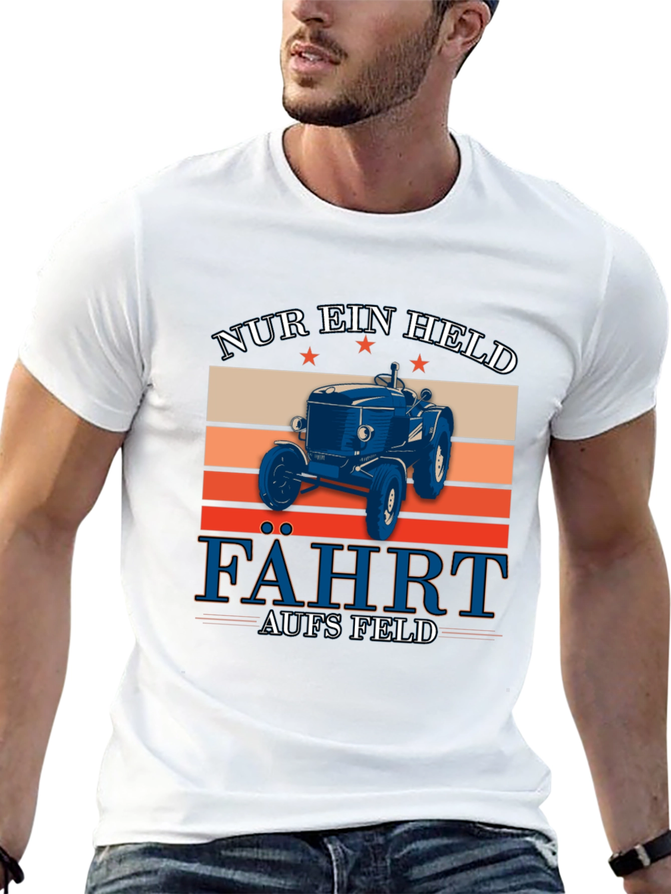 NUR EIN HELD Tractor Graphic T-Shirt