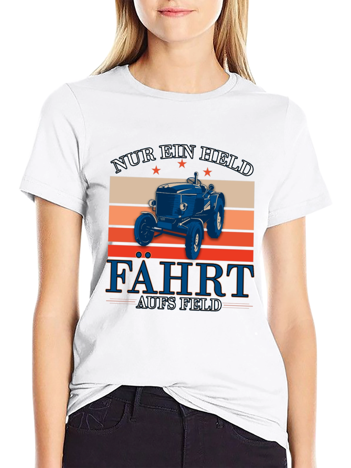 NUR EIN HELD Tractor Graphic T-Shirt