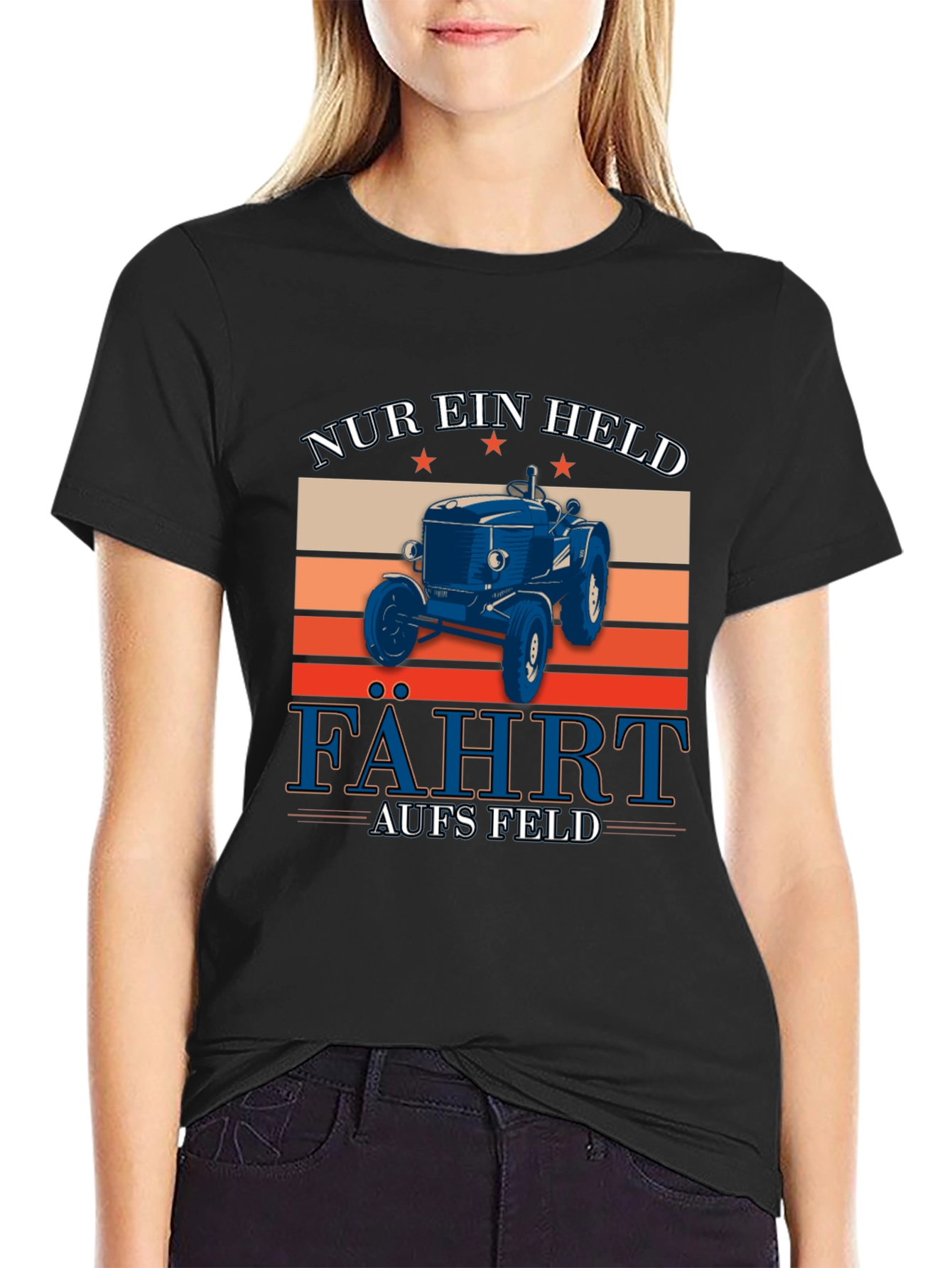 NUR EIN HELD Tractor Graphic T-Shirt