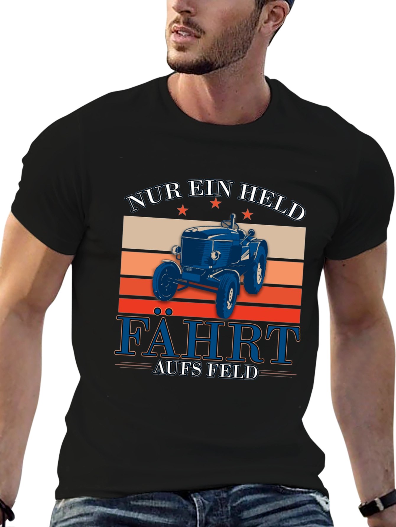 NUR EIN HELD Tractor Graphic T-Shirt